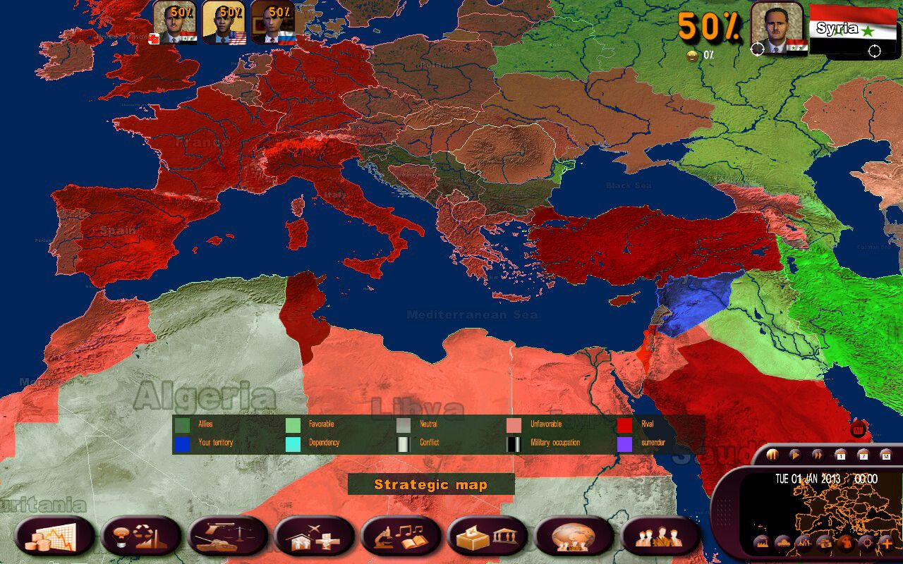 Скриншот: Masters of the World - Geopolitical Simulator 3