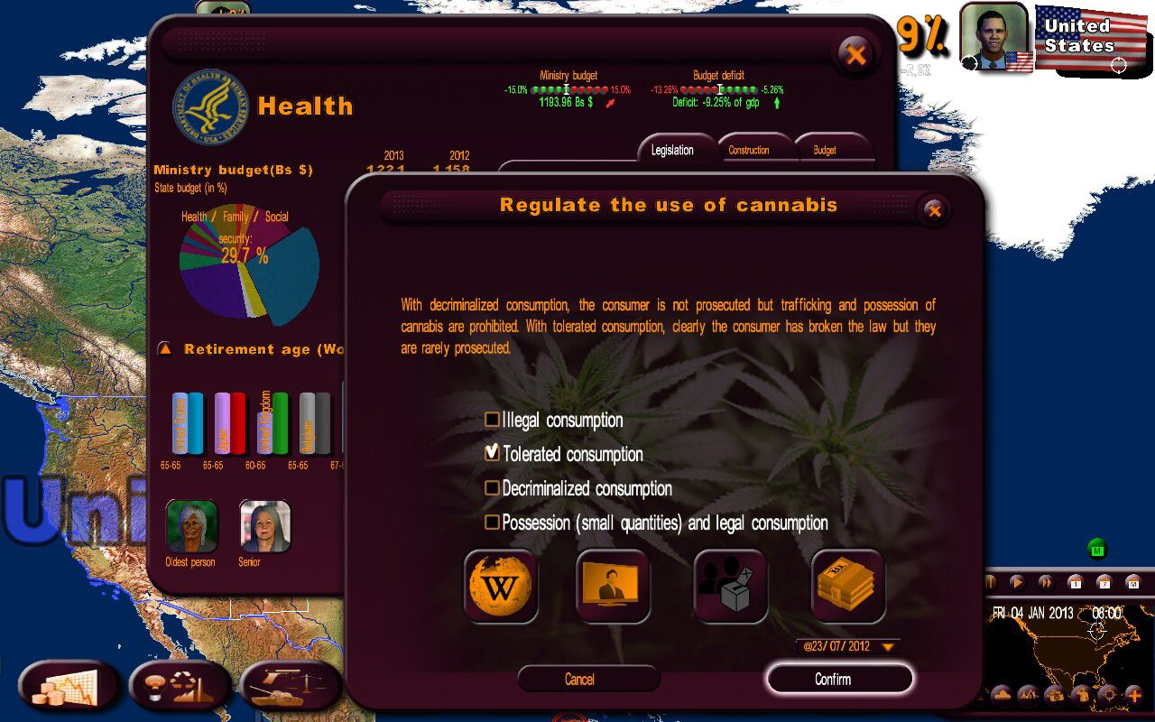 Скриншот: Masters of the World - Geopolitical Simulator 3