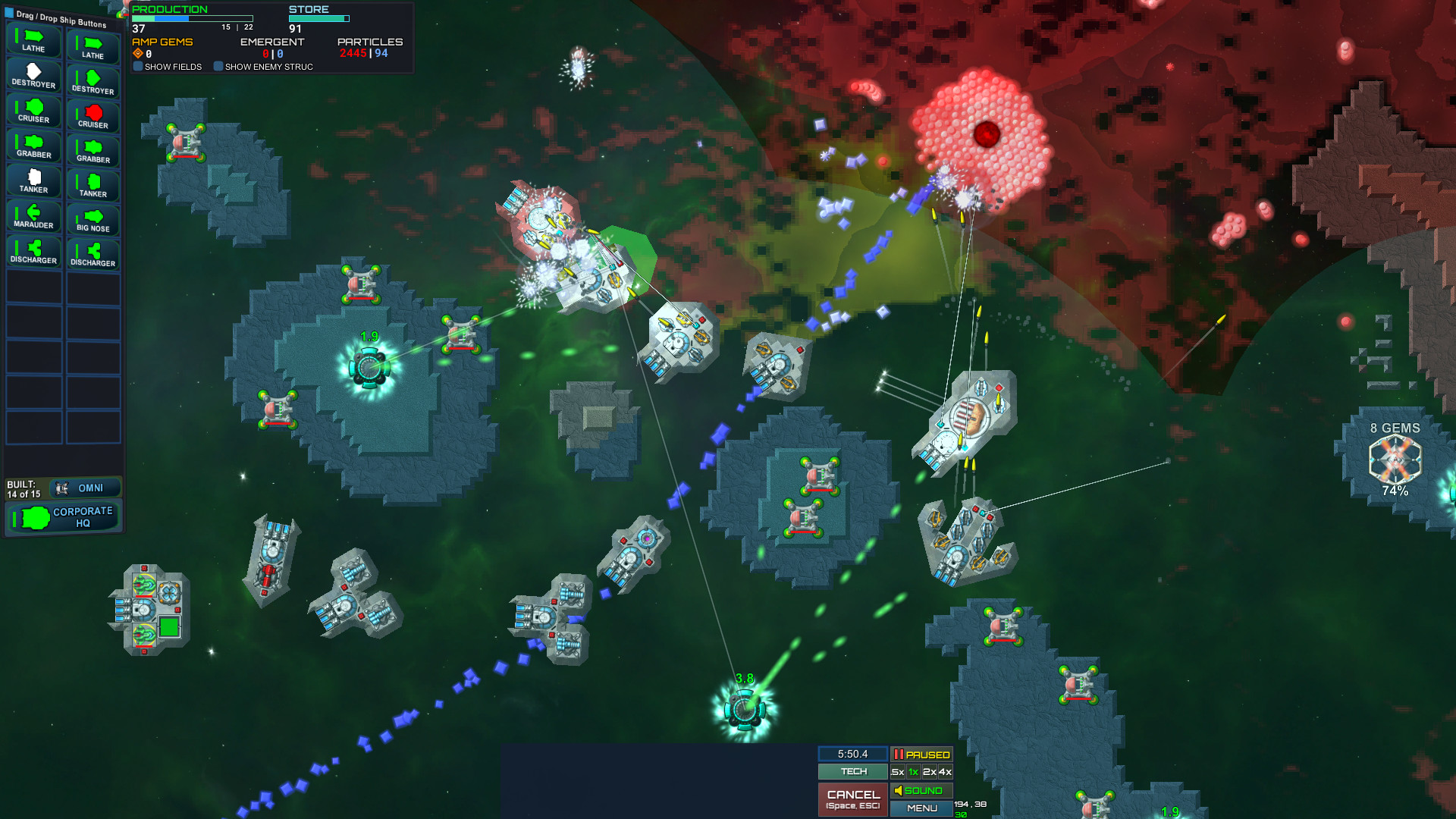 Скриншот: Particle Fleet: Emergence