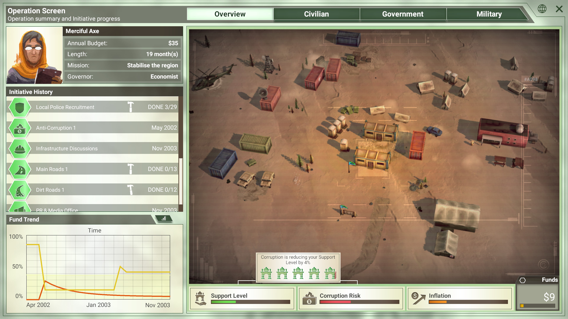 Скриншот: Rebel Inc: Escalation