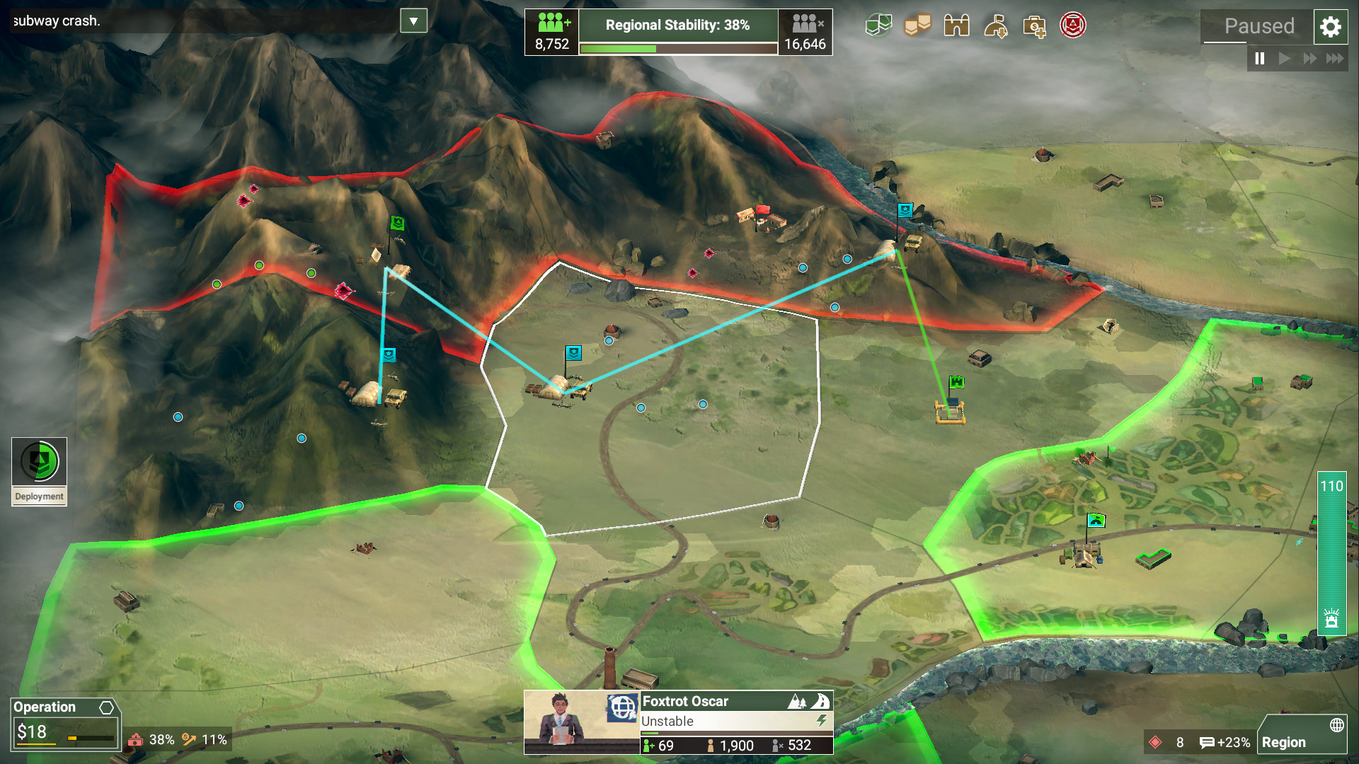 Скриншот: Rebel Inc: Escalation