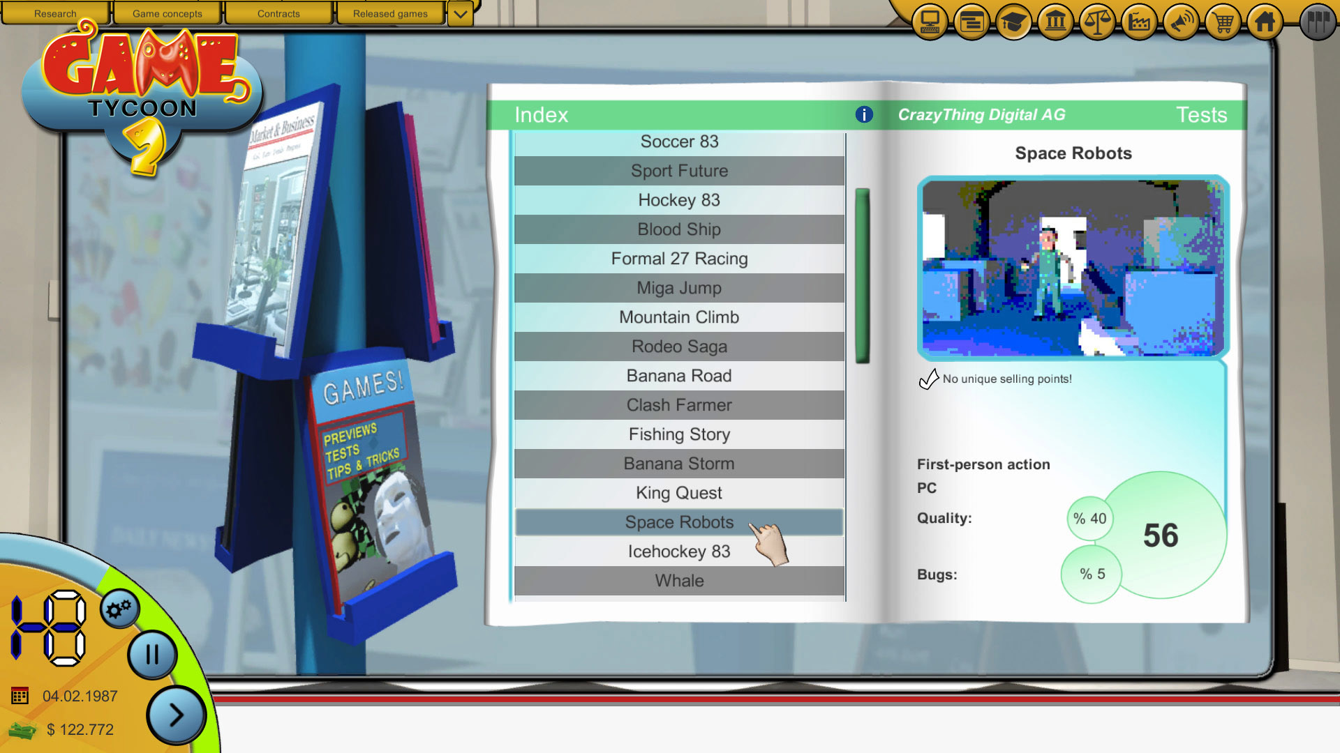 Скриншот: Game Tycoon 2