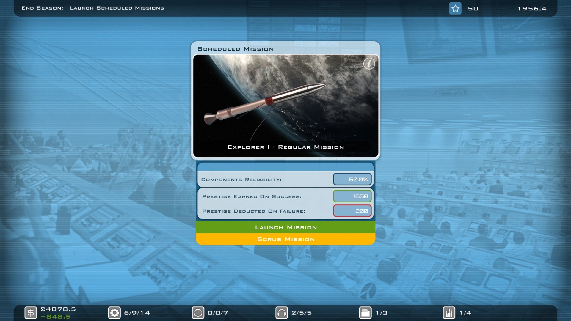 Скриншот: Buzz Aldrin's Space Program Manager