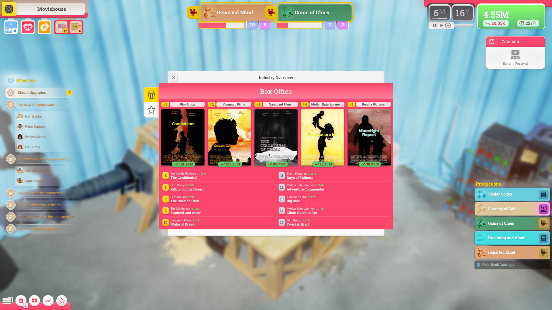 Скриншот: Moviehouse – The Film Studio Tycoon