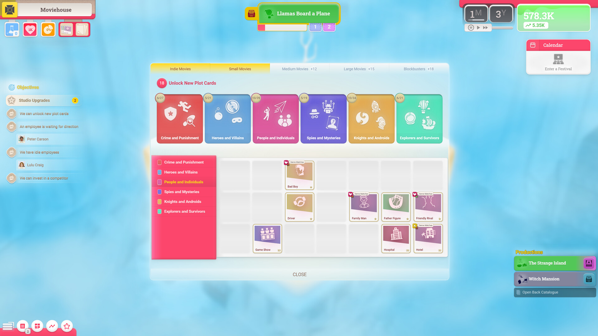 Скриншот: Moviehouse – The Film Studio Tycoon