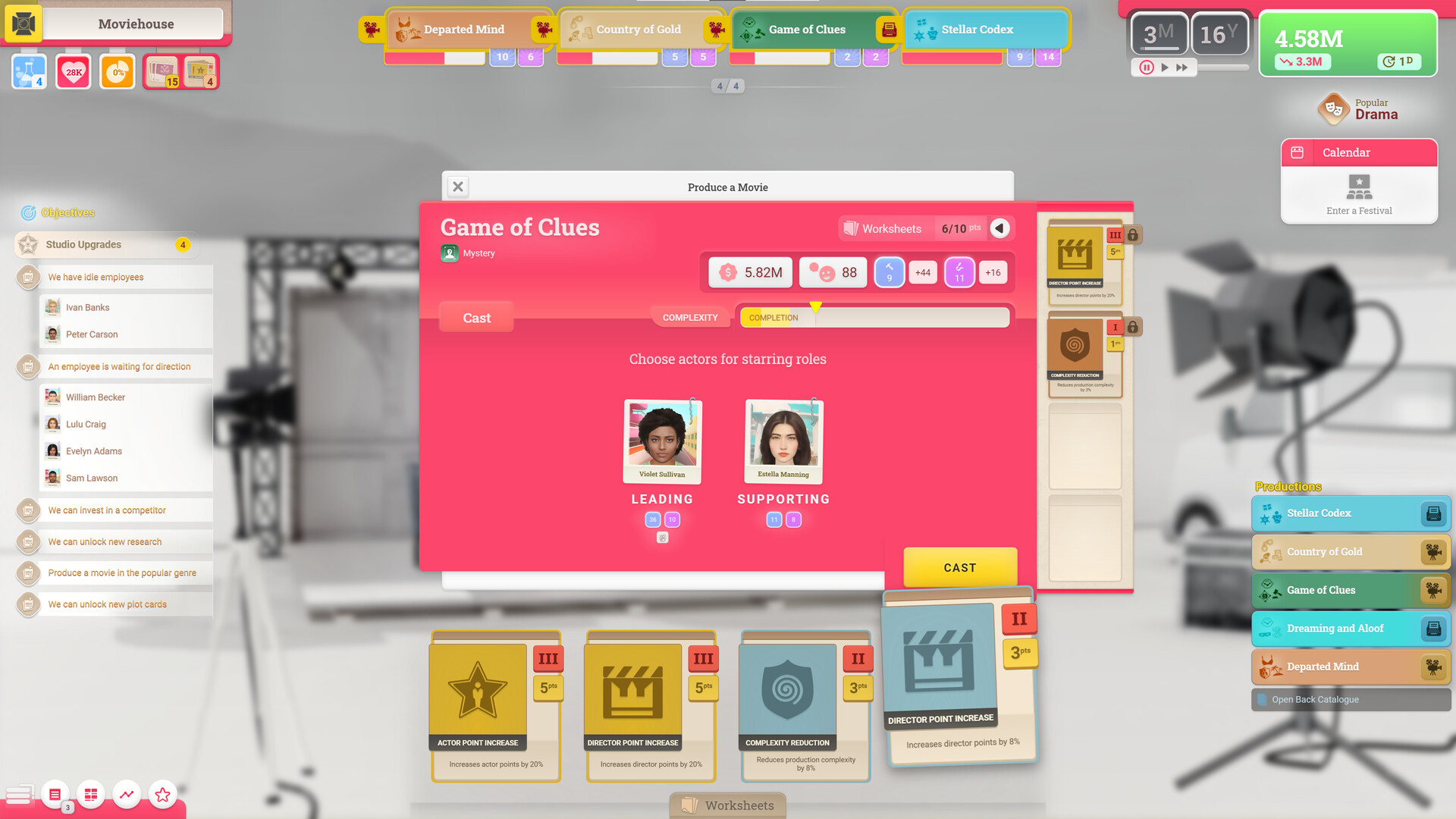 Скриншот: Moviehouse – The Film Studio Tycoon