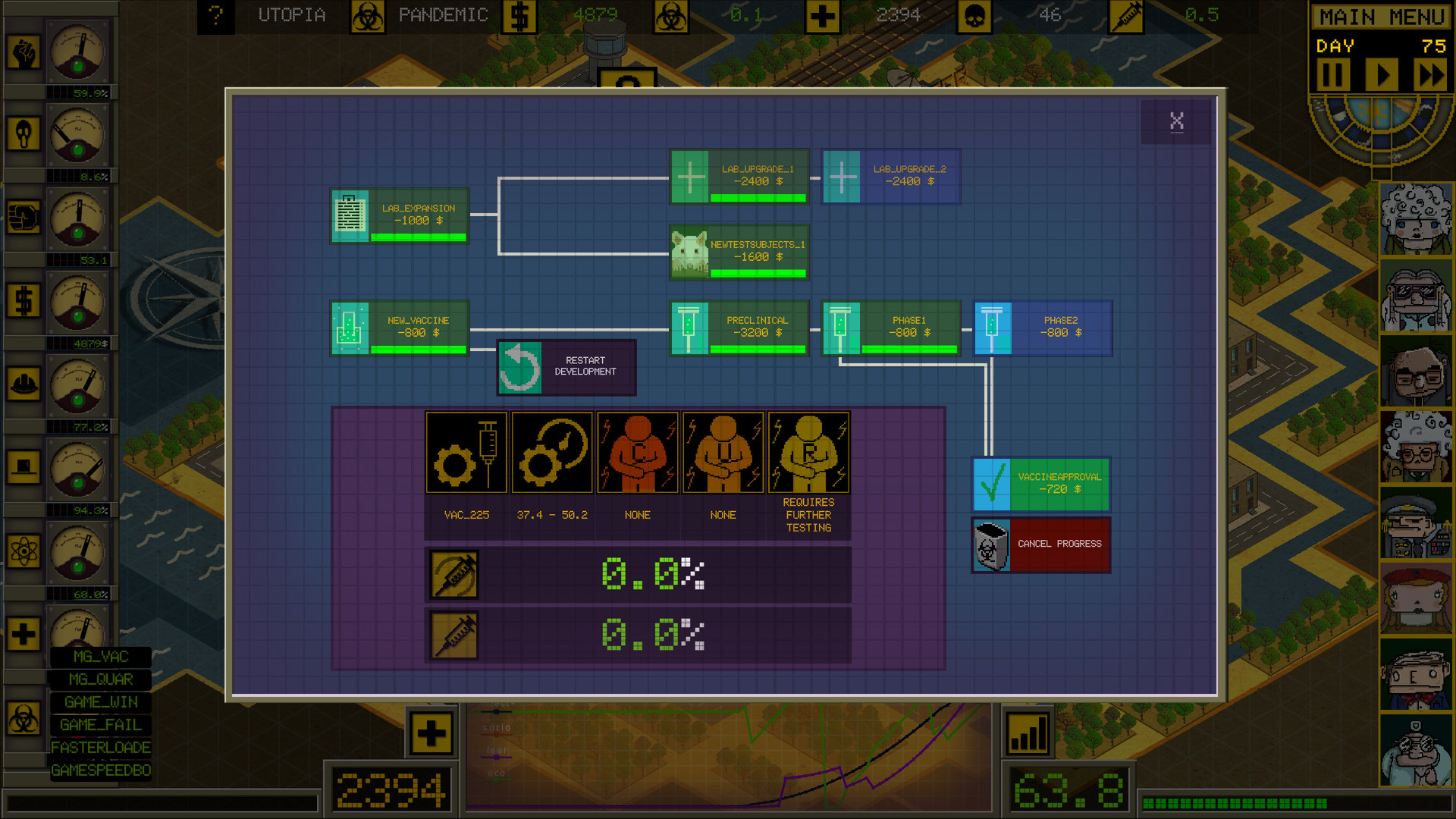 Скриншот: Ministry of Pandemic
