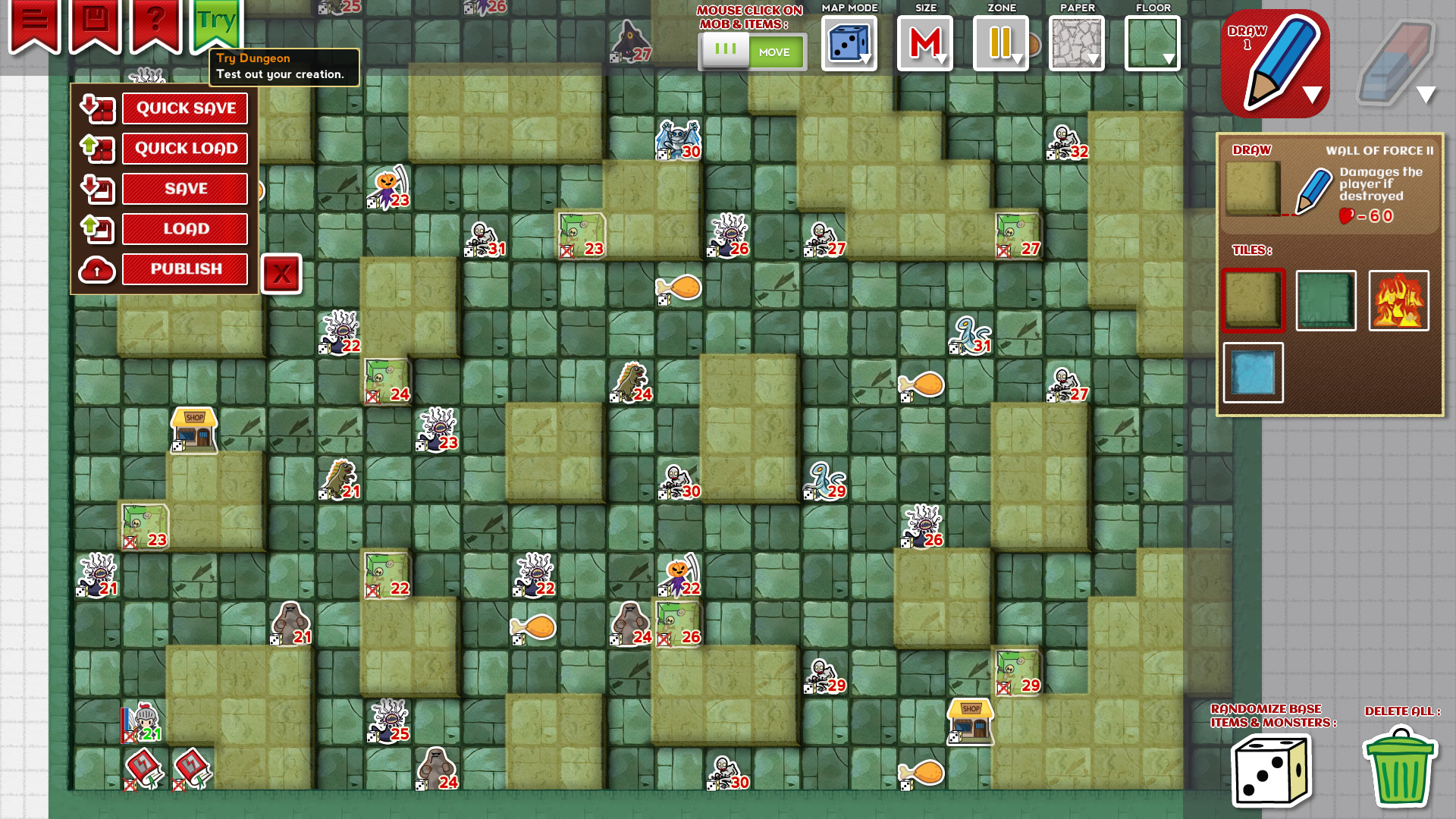 Скриншот: Paper Dungeons