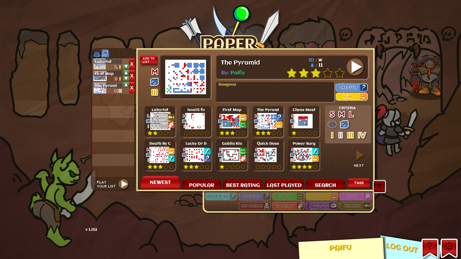 Скриншот: Paper Dungeons