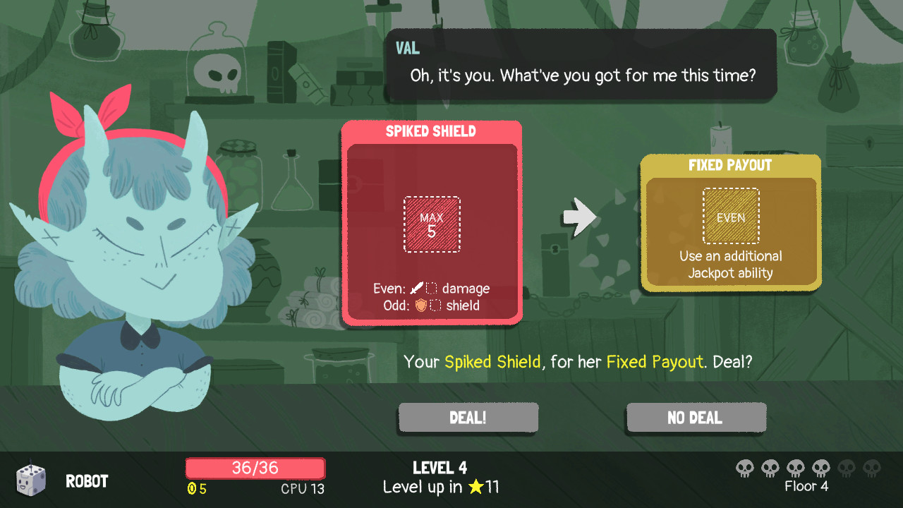 Скриншот: Dicey Dungeons