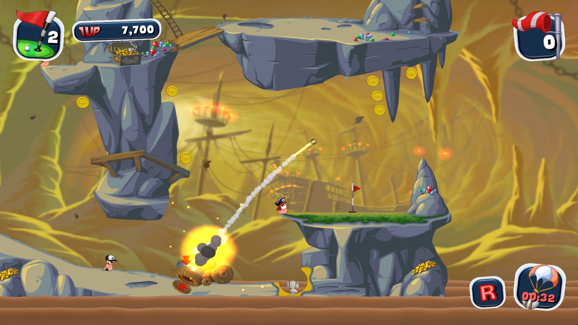 Скриншот: Worms Crazy Golf