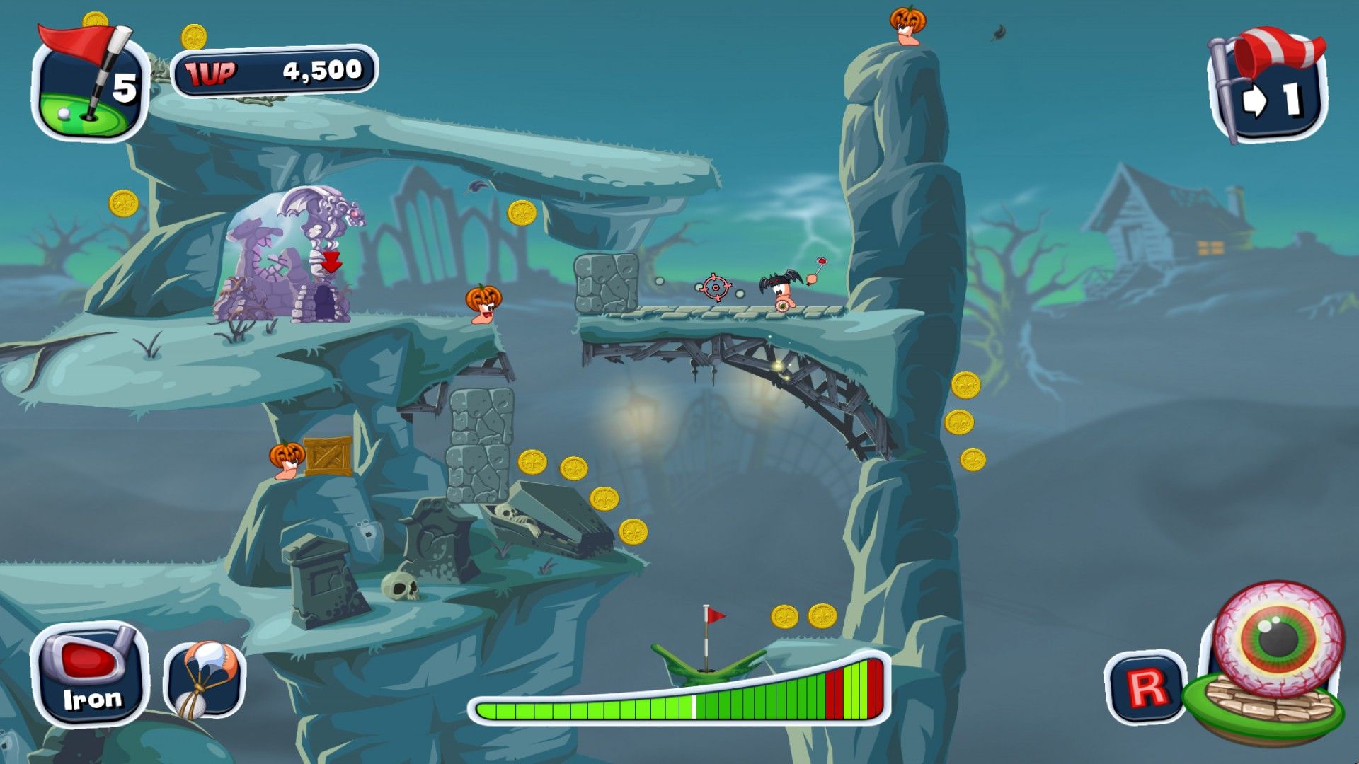 Скриншот: Worms Crazy Golf