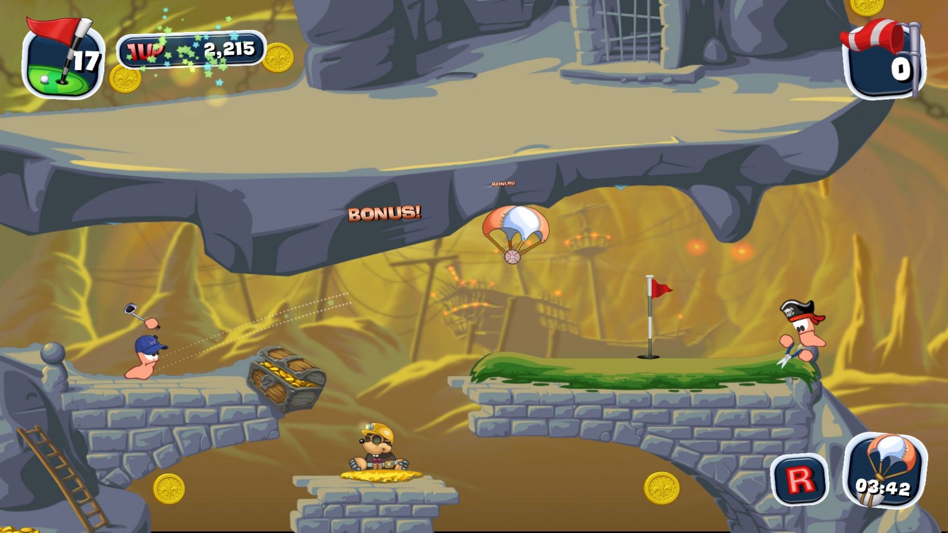 Скриншот: Worms Crazy Golf