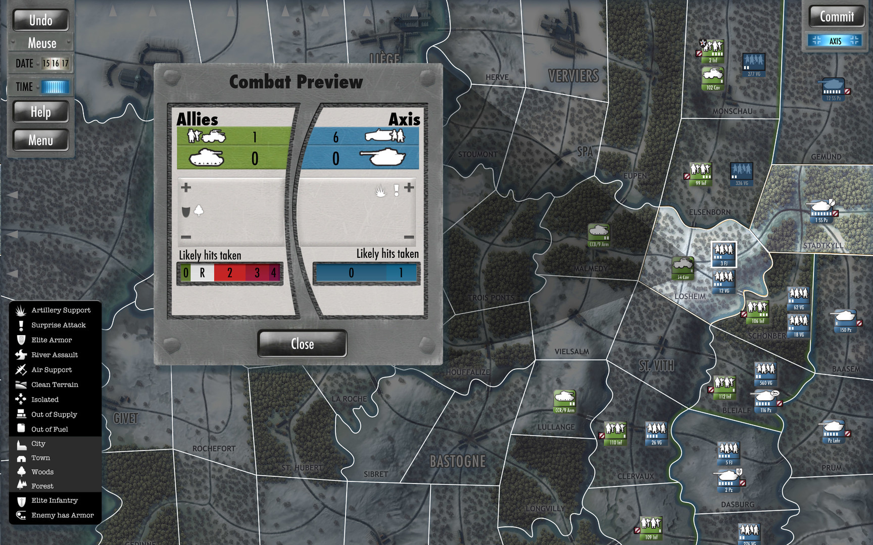 Скриншот: Battle of the Bulge