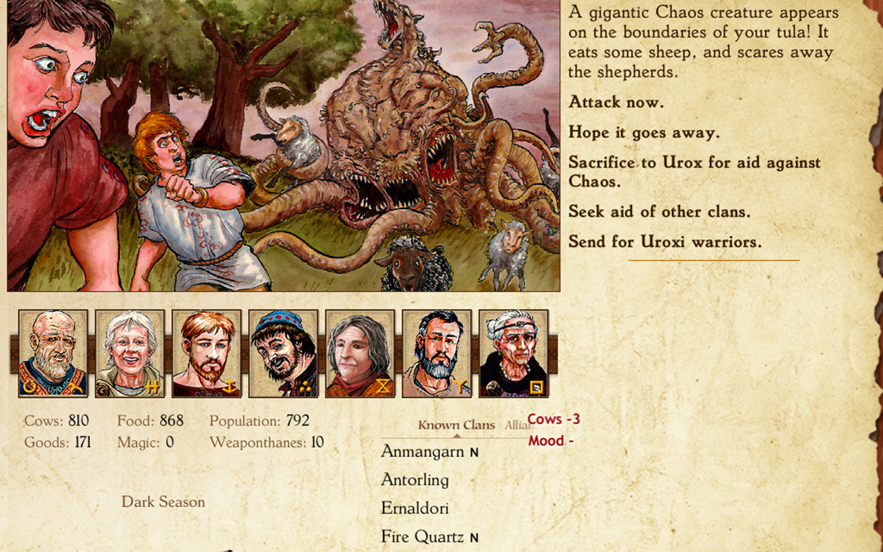 Скриншот: King of Dragon Pass