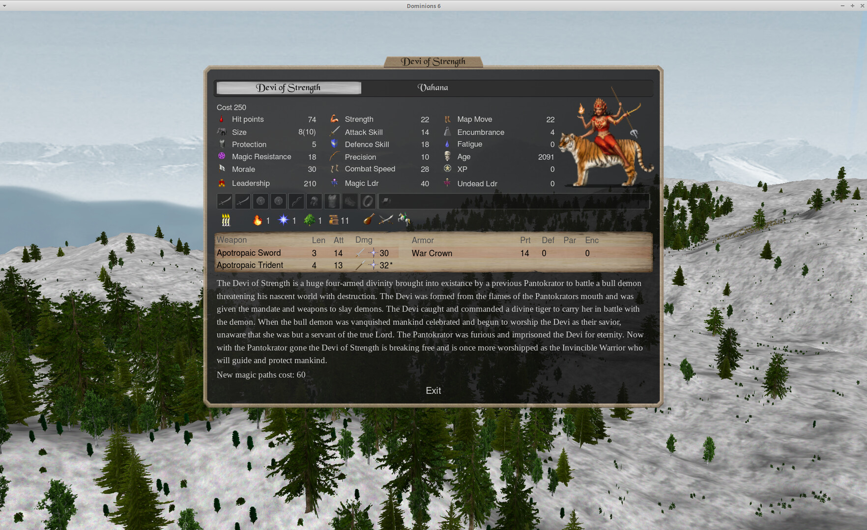Скриншот: Dominions 6 - Rise of the Pantokrator