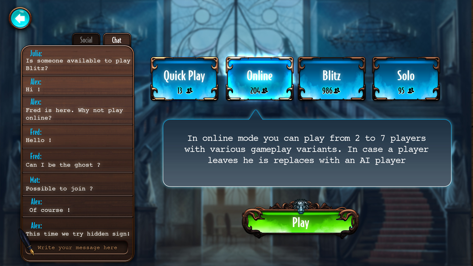 Скриншот: Mysterium: A Psychic Clue Game