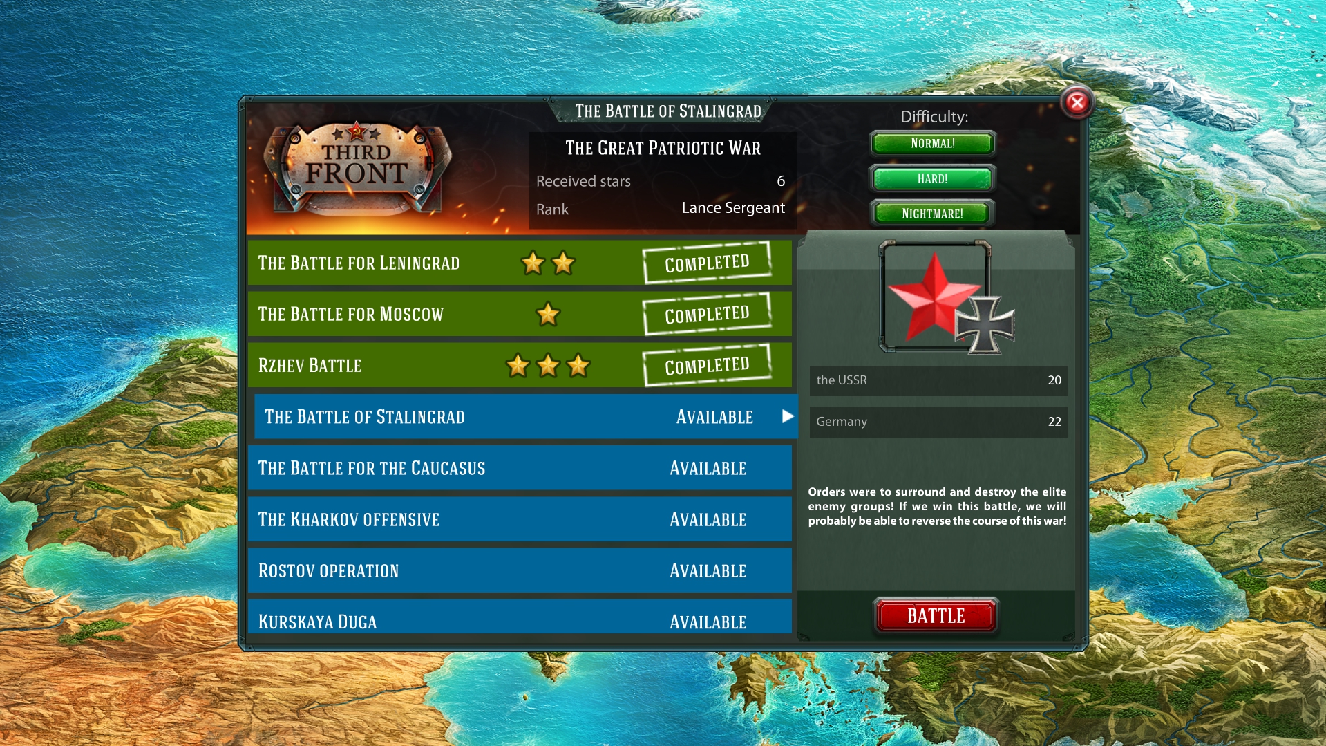 Скриншот: Third Front: WWII