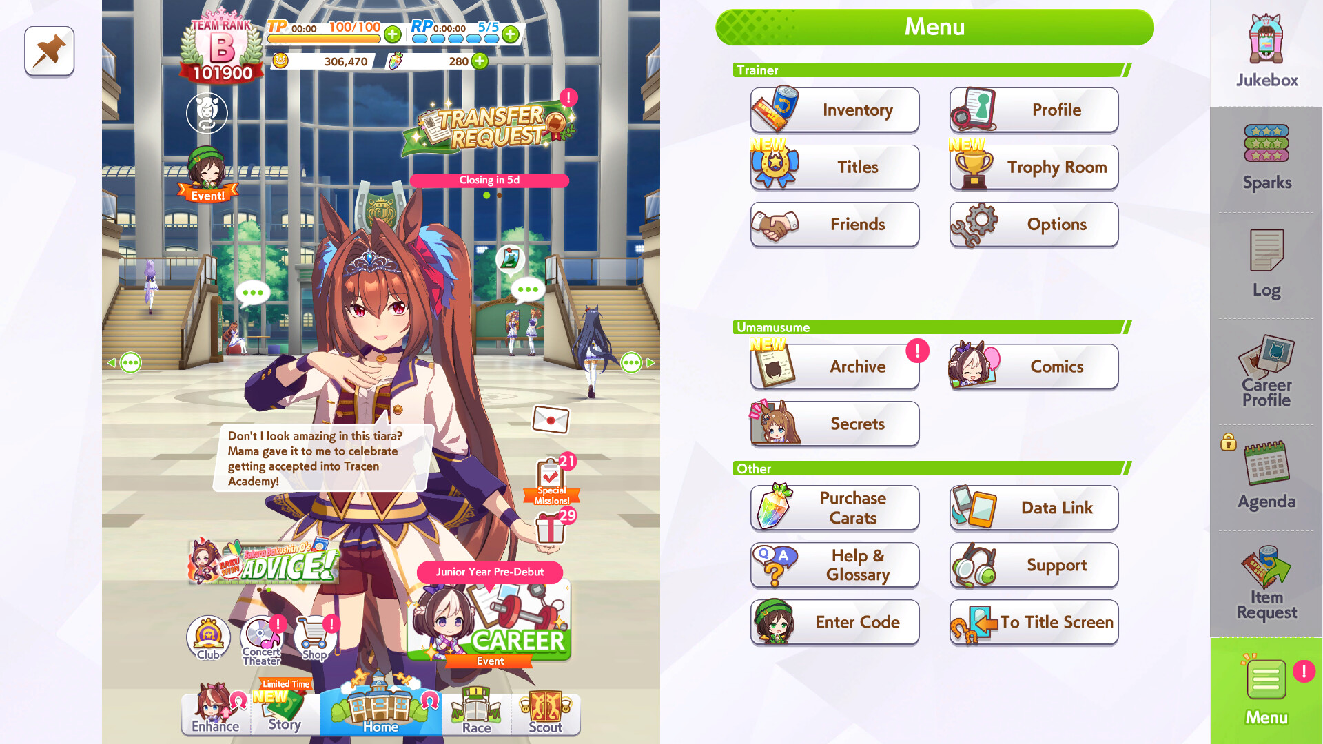 Скриншот: Umamusume: Pretty Derby