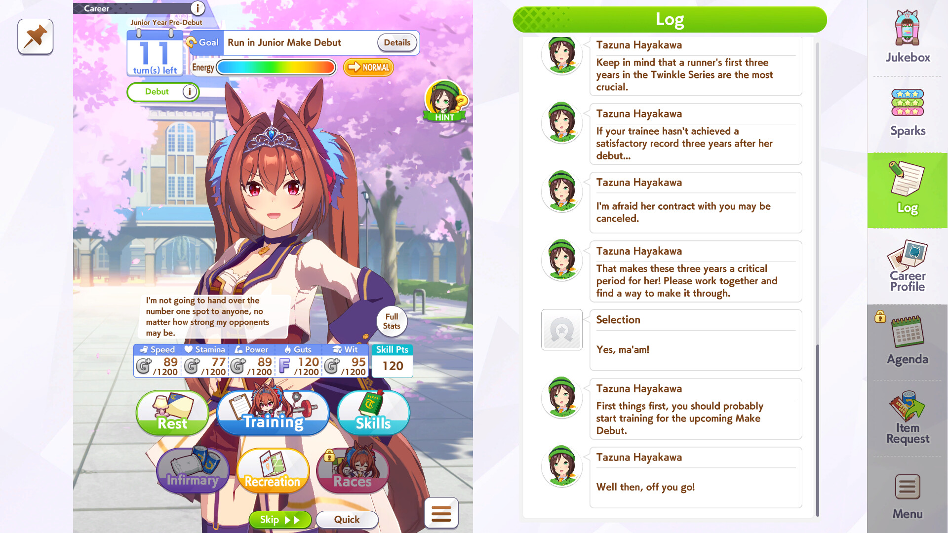 Скриншот: Umamusume: Pretty Derby