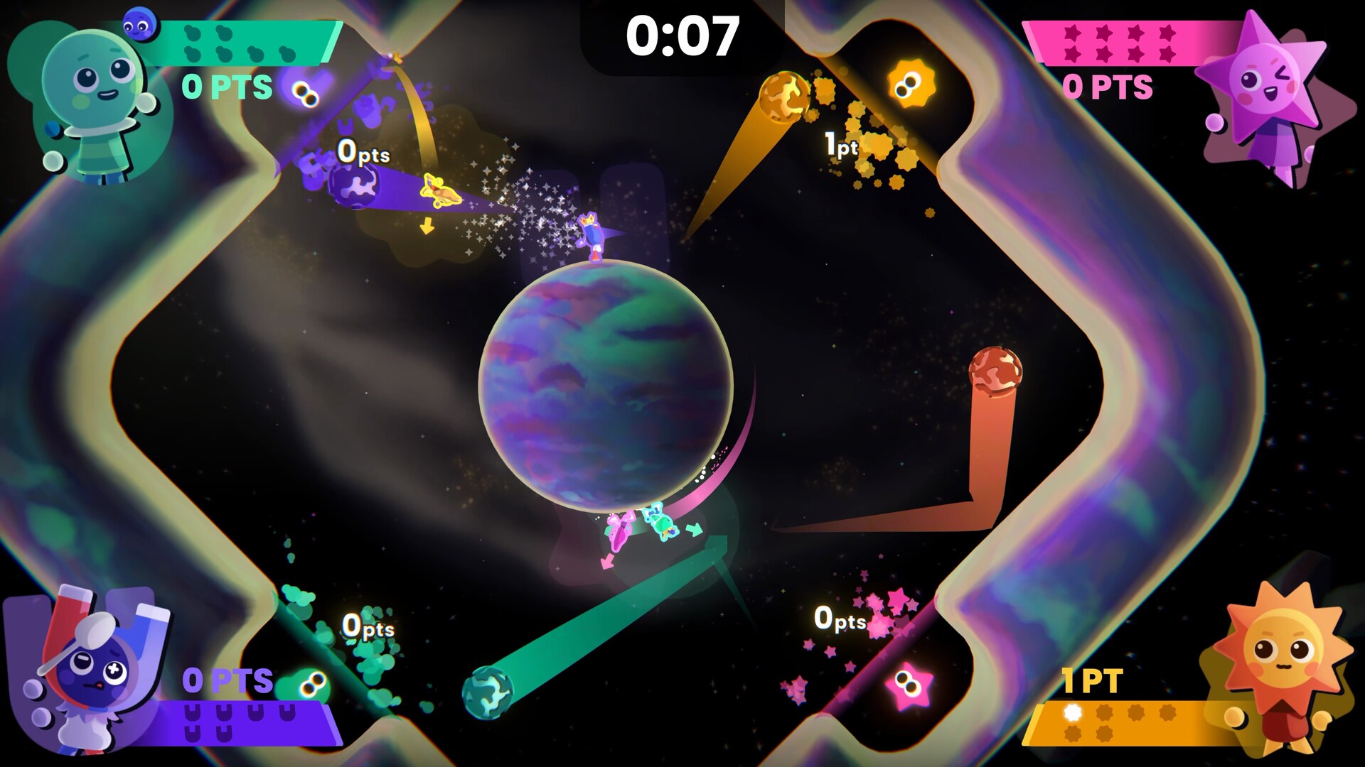 Скриншот: Which Way Up: Galaxy Games