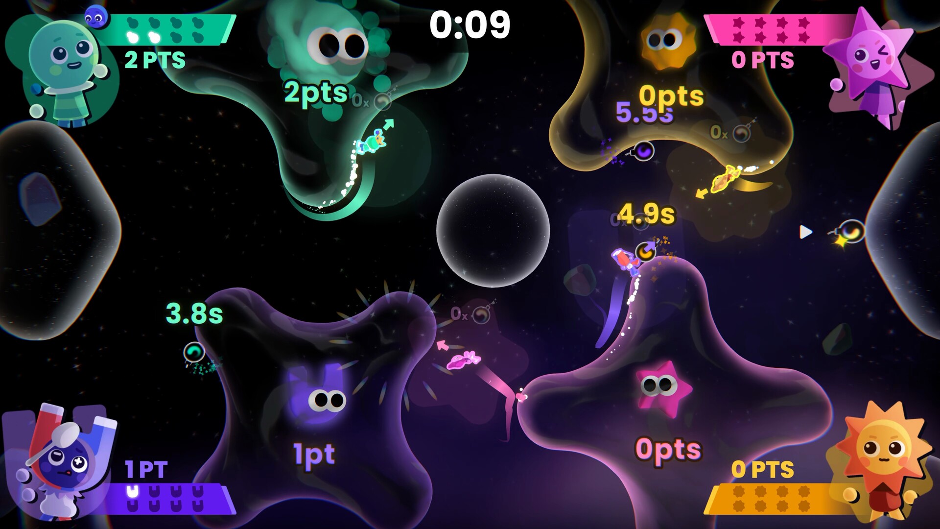 Скриншот: Which Way Up: Galaxy Games