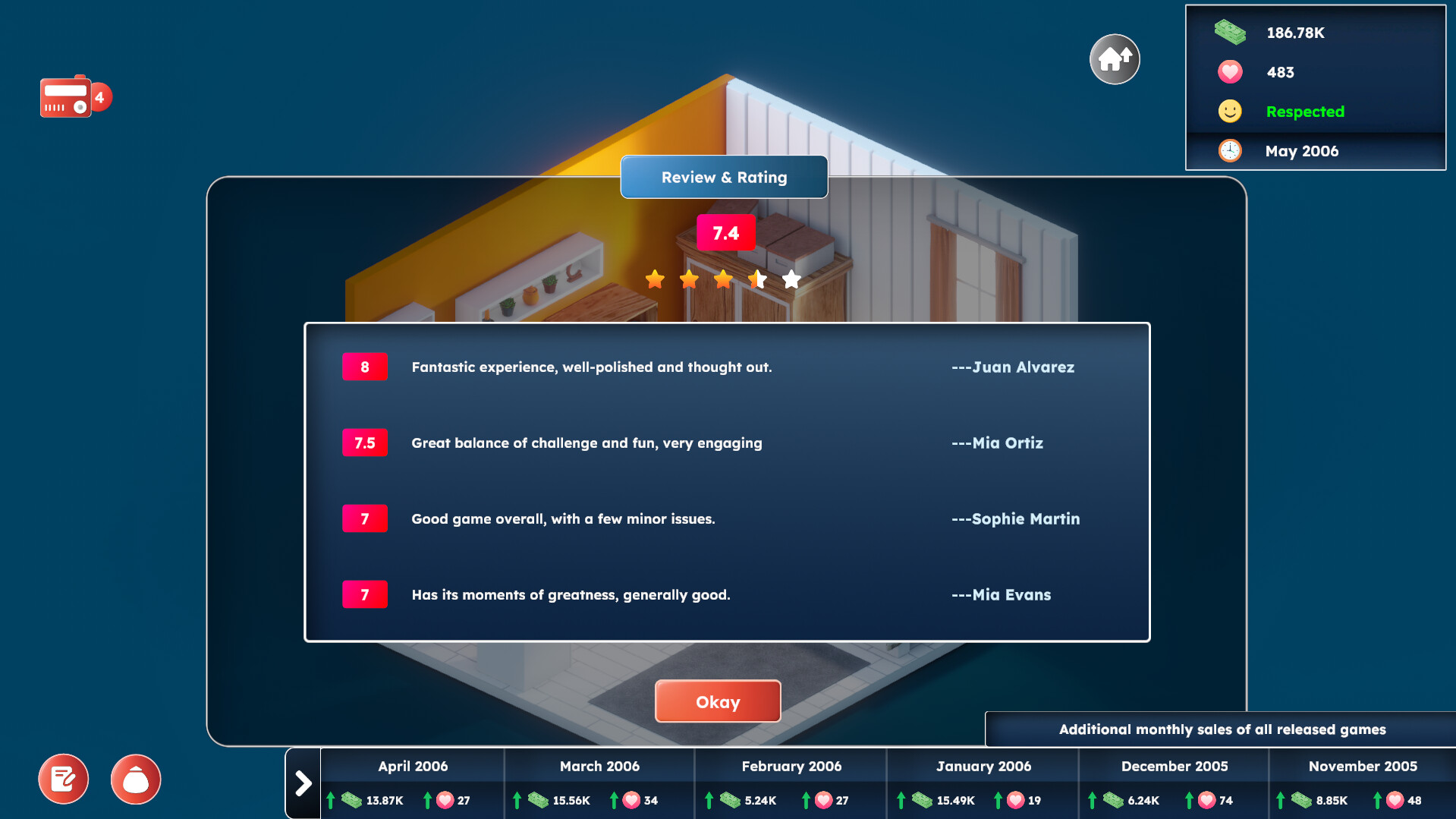 Скриншот: Game Builder Tycoon
