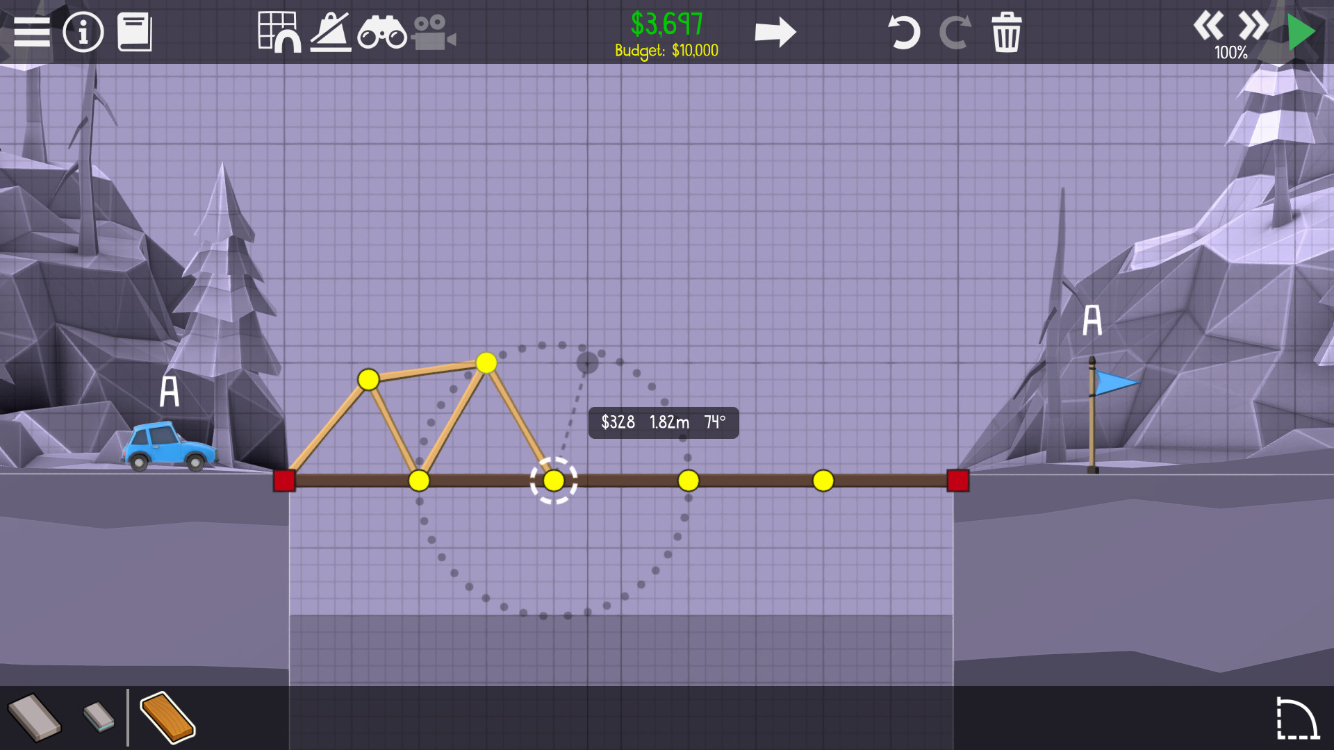 Скриншот: Poly Bridge 2