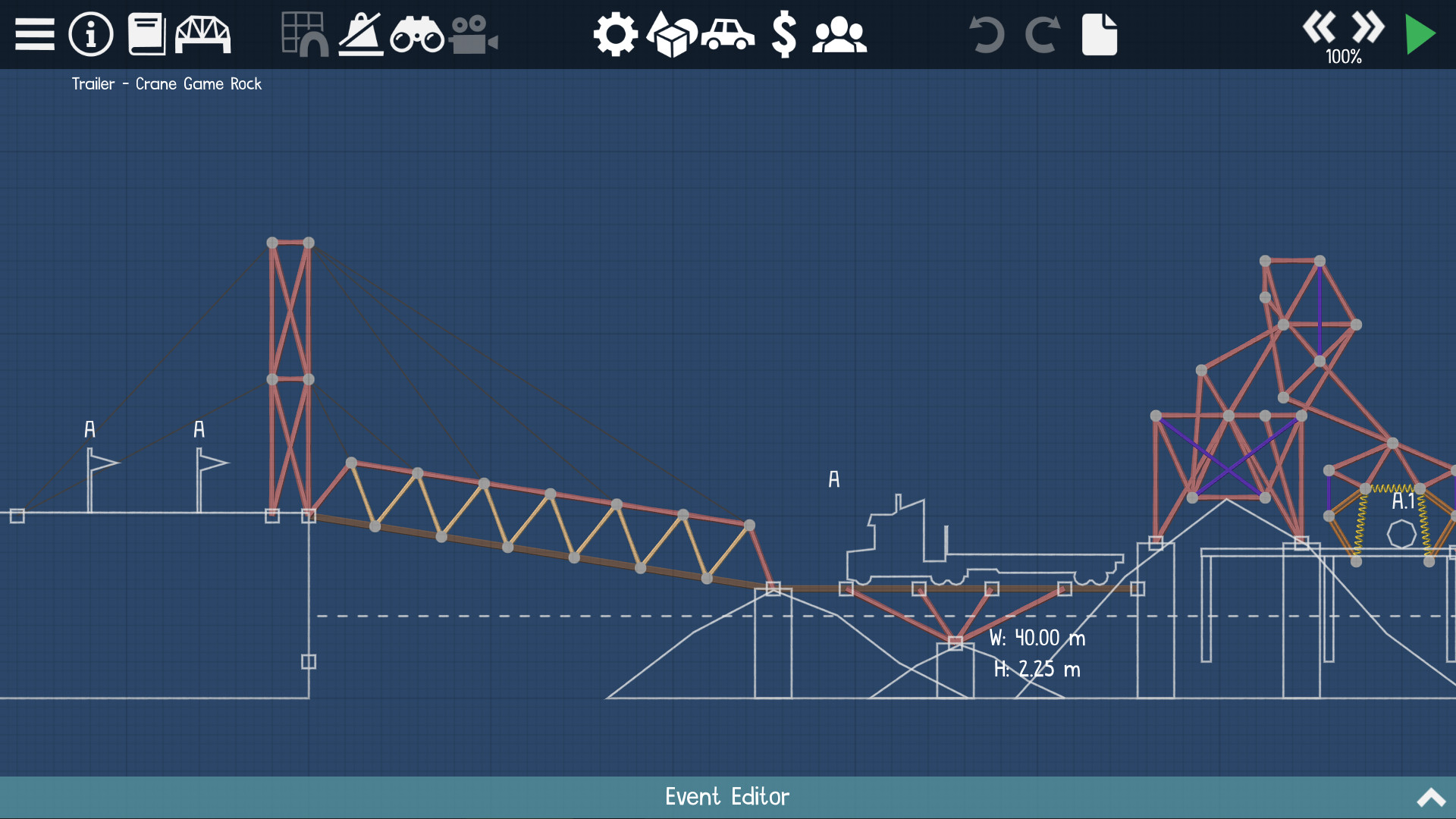 Скриншот: Poly Bridge 2