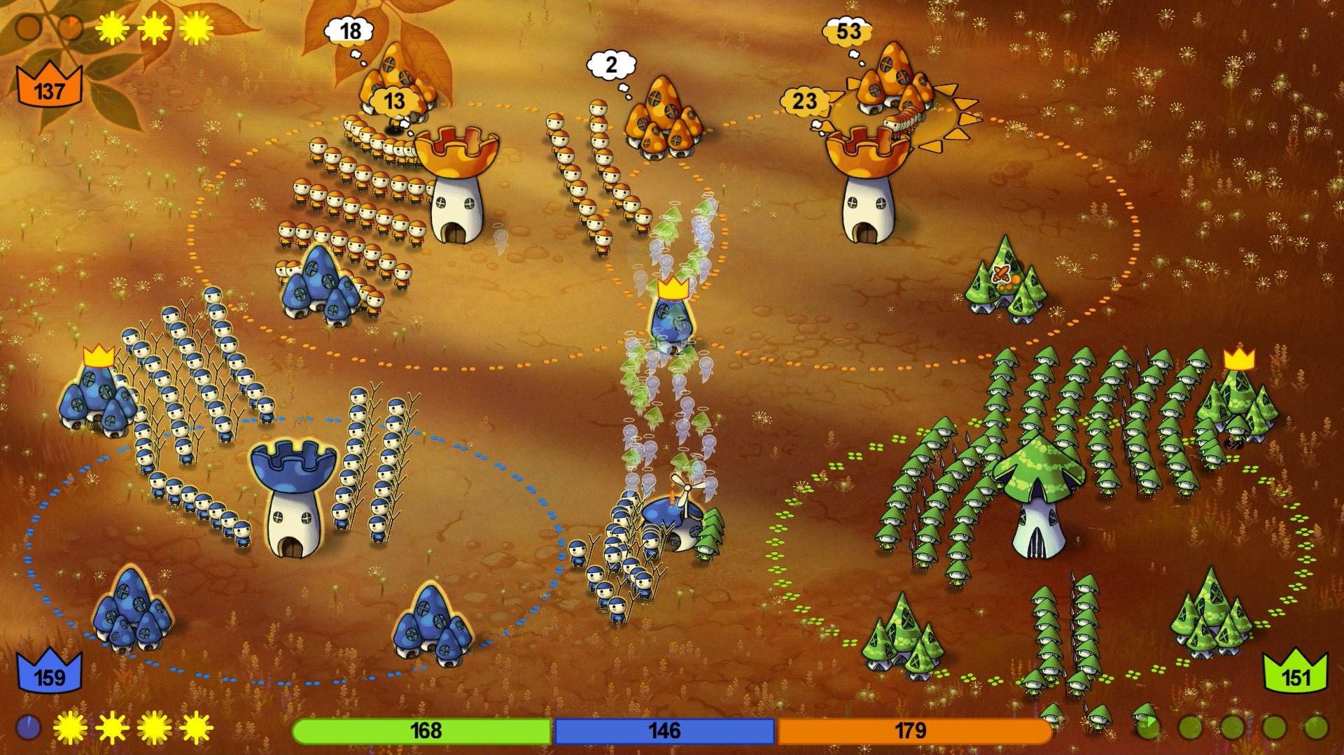 Скриншот: Mushroom Wars