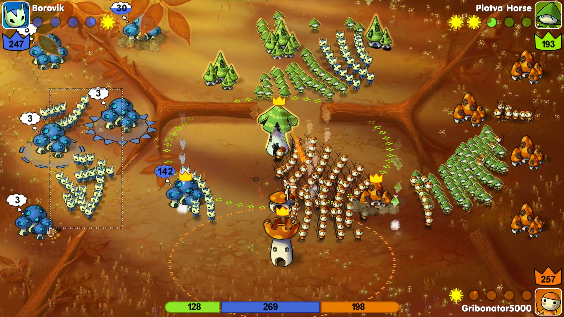 Скриншот: Mushroom Wars