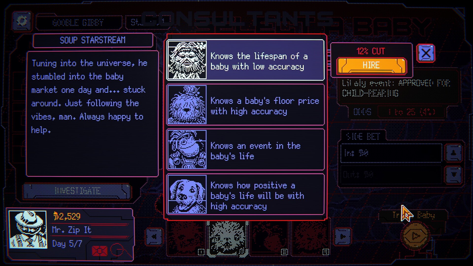 Скриншот: Space Warlord Baby Trading Simulator
