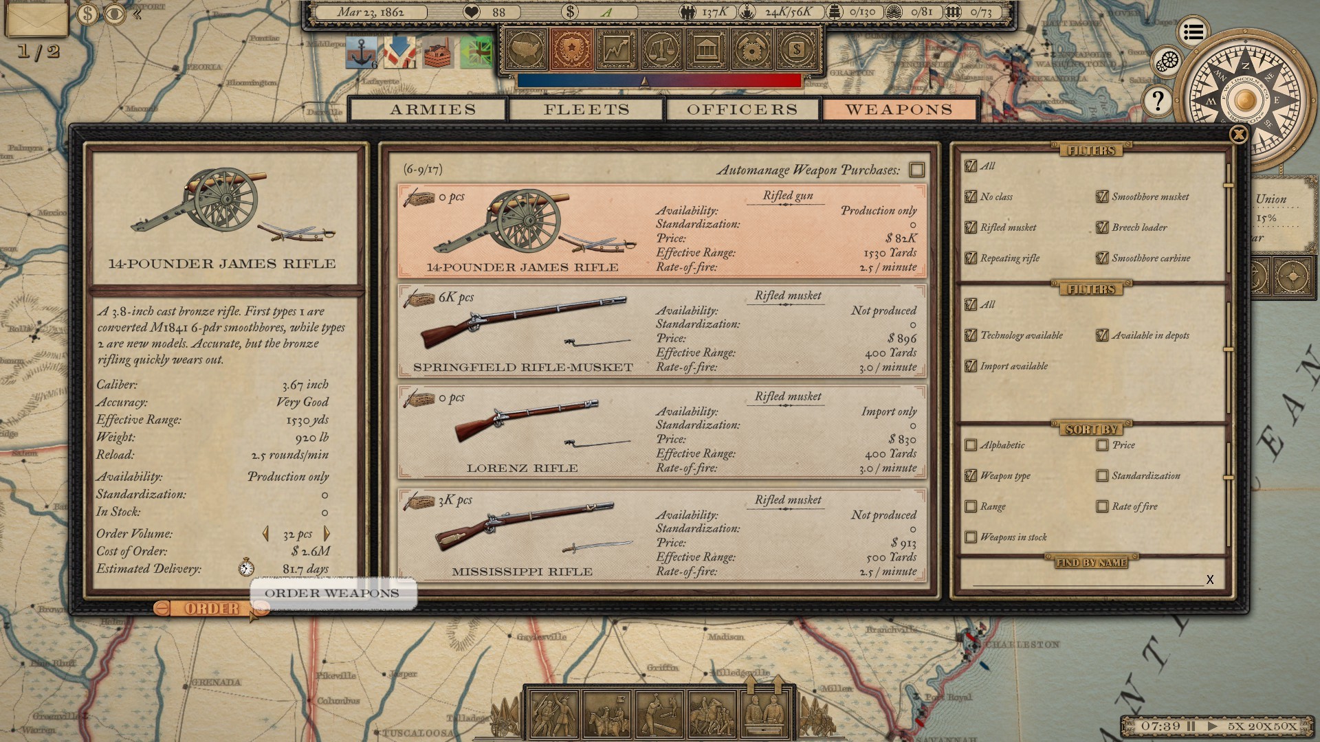 Скриншот: Grand Tactician: The Civil War (1861-1865)