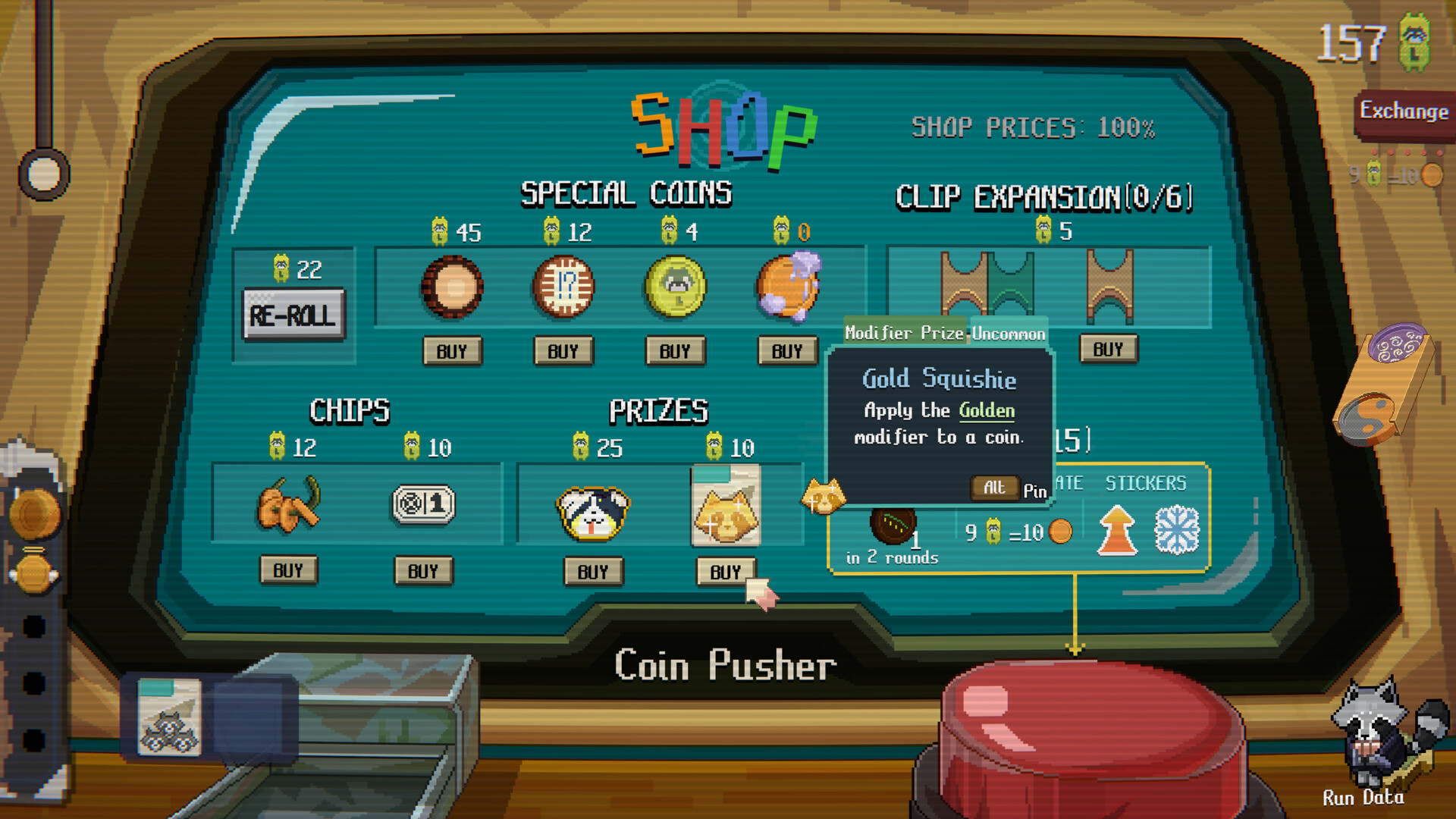 Скриншот: RACCOIN: Coin Pusher Roguelike