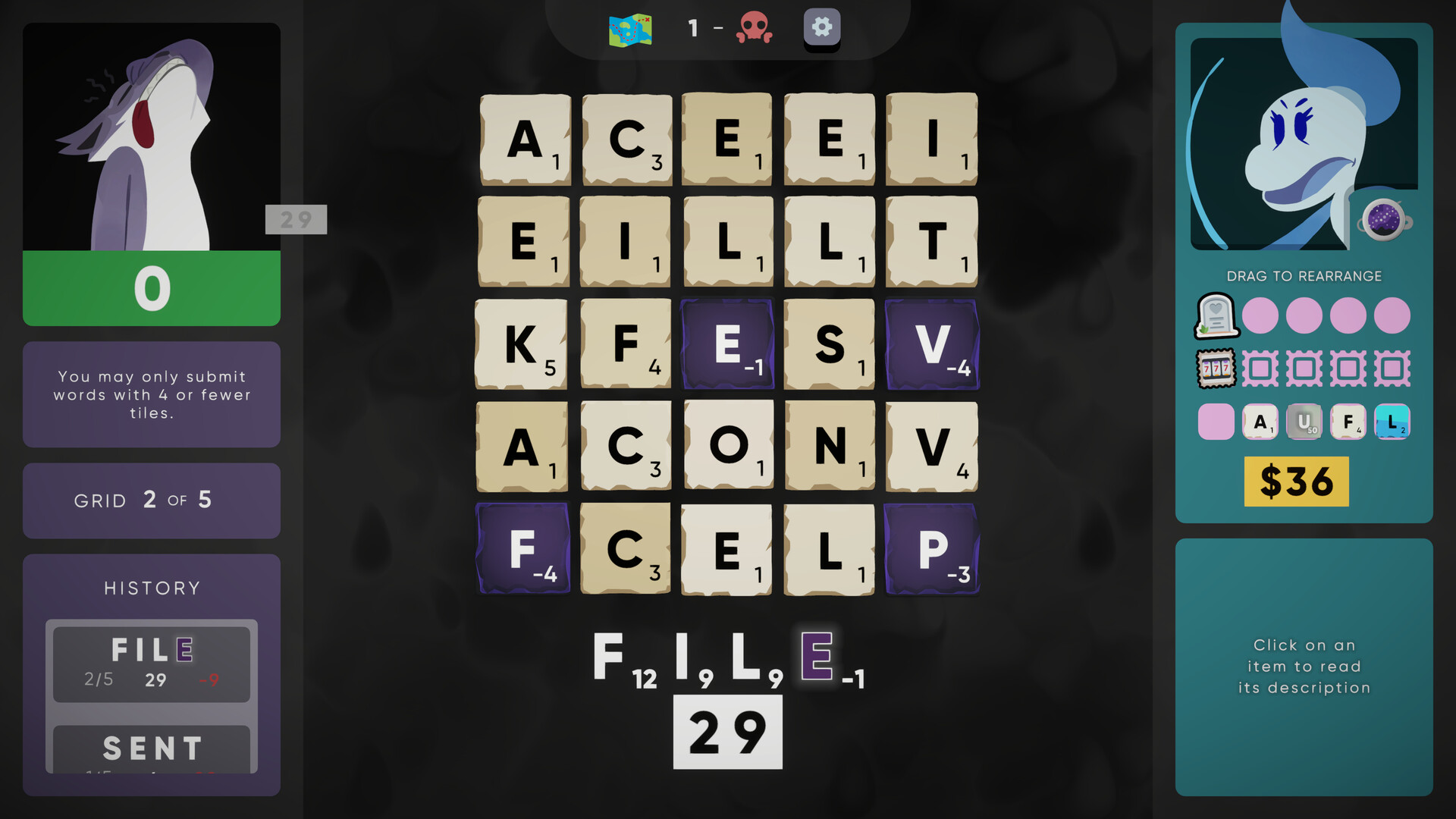 Скриншот: Cursed Words: The Word Game That Isn't