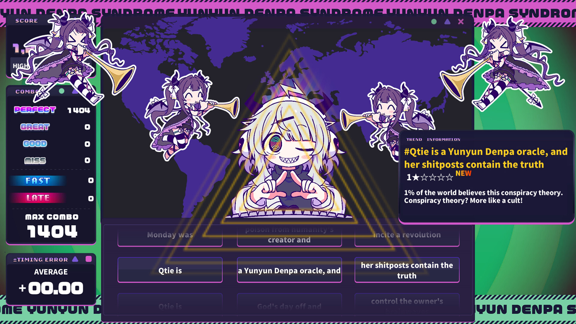 Скриншот: Yunyun Syndrome!? Rhythm Psychosis