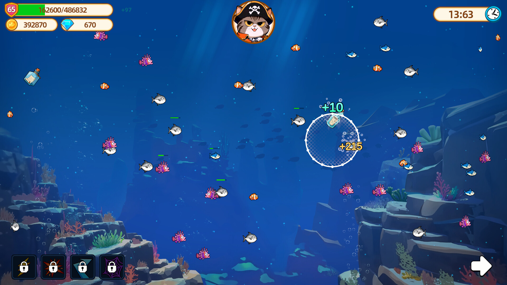 Скриншот: Captain Whiskers: Incremental Seas
