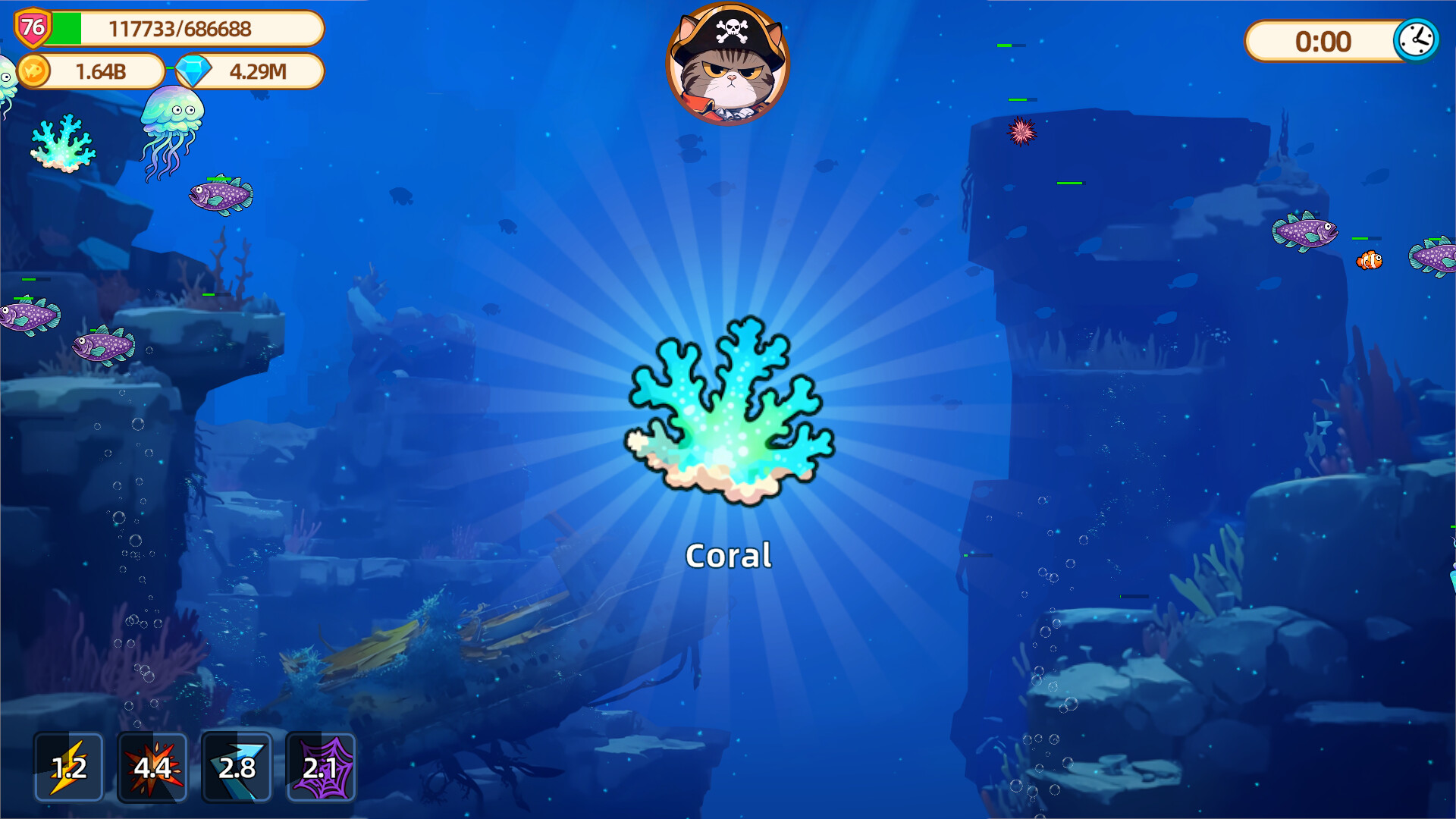 Скриншот: Captain Whiskers: Incremental Seas