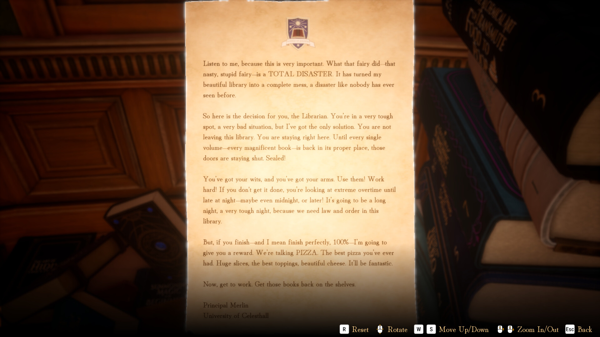 Скриншот: Librarian: Tidy Up the Arcane Library!