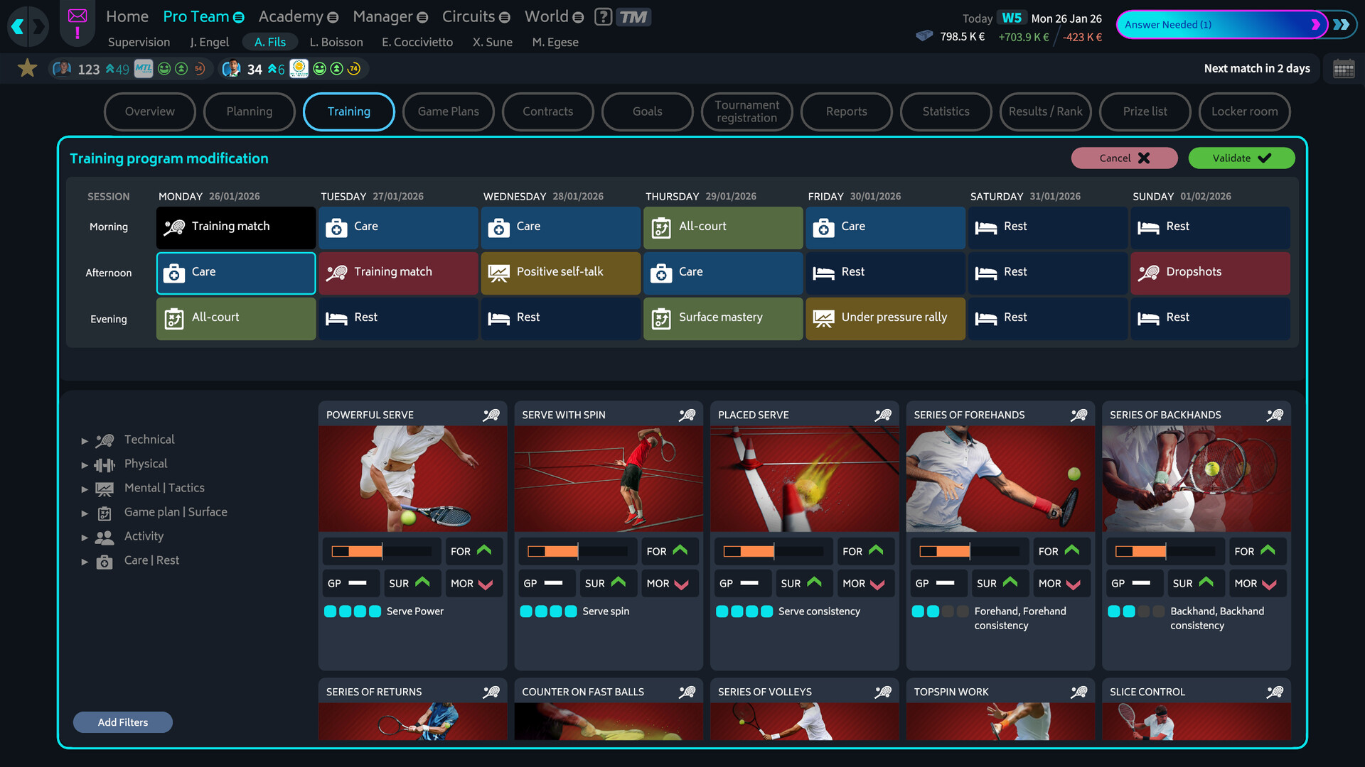 Скриншот: Tennis Manager 26