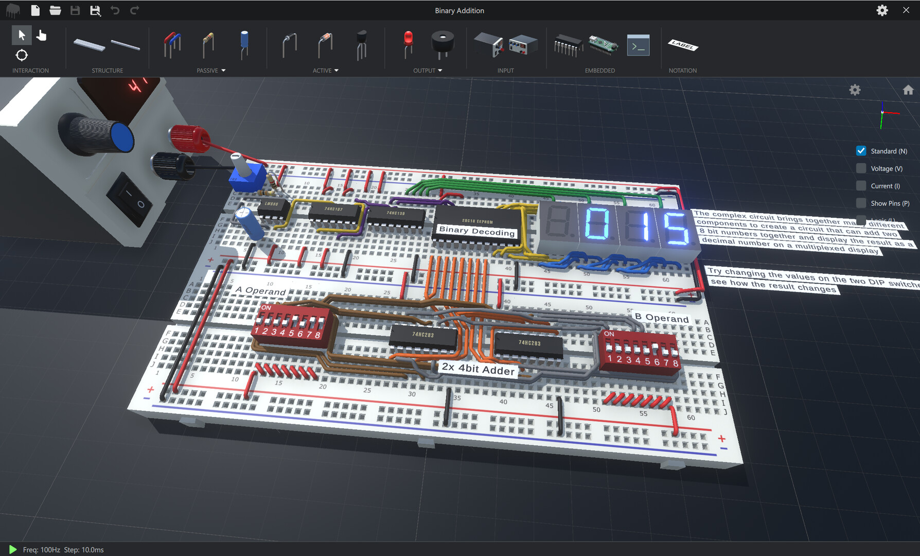 Скриншот: CRUMB Circuit Simulator