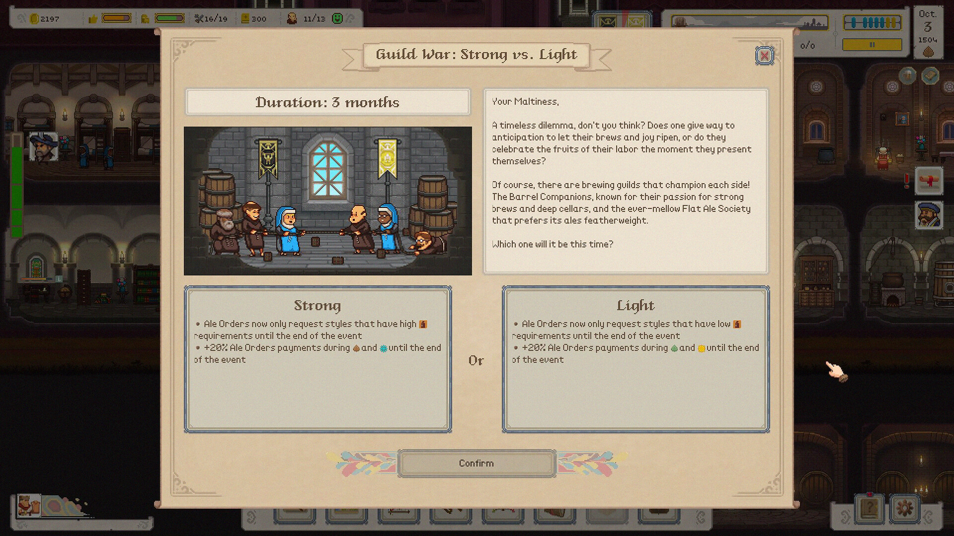 Скриншот: Ale Abbey - Monastery Brewery Tycoon