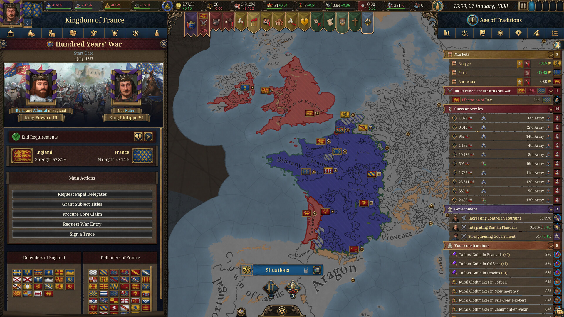 Скриншот: Europa Universalis V