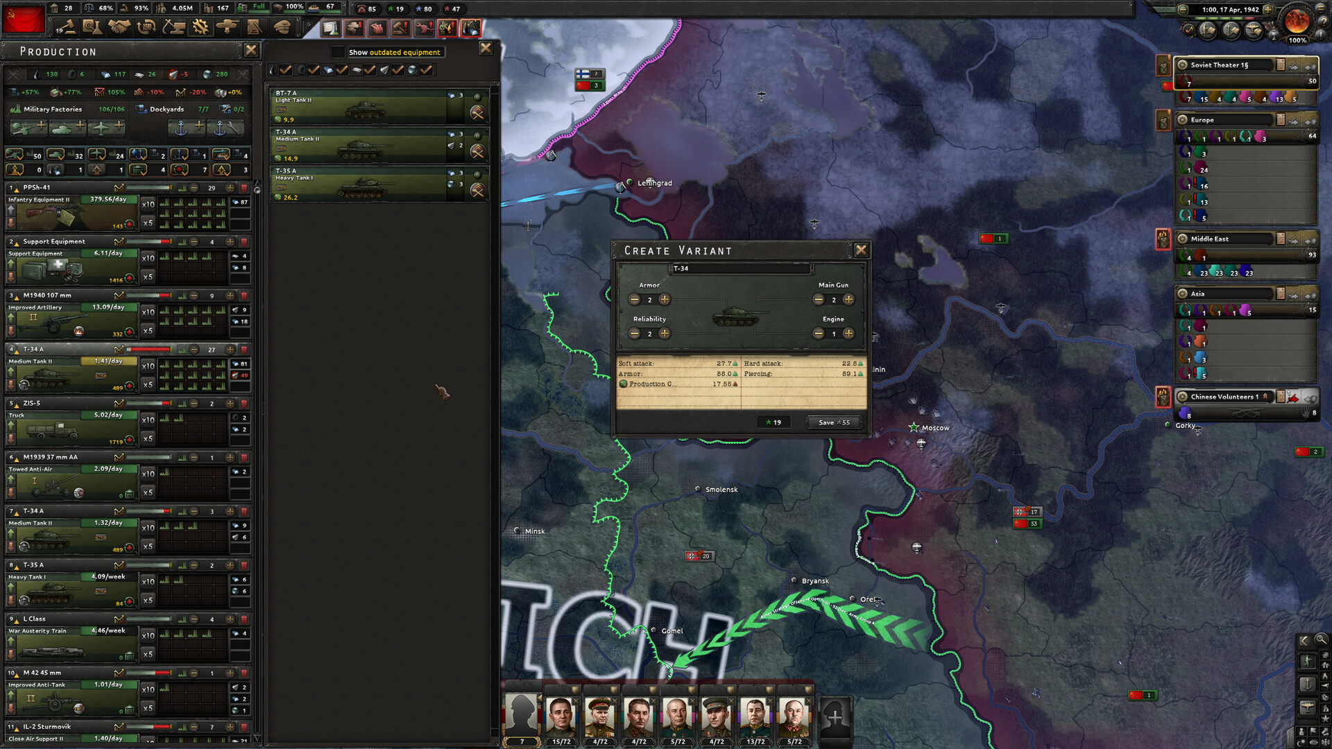 Скриншот: Hearts of Iron IV