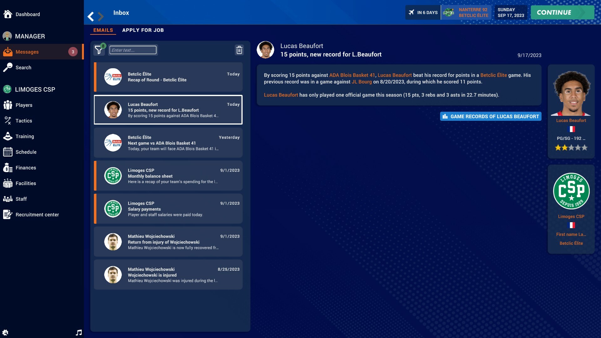 Скриншот: Pro Basketball Manager 2024