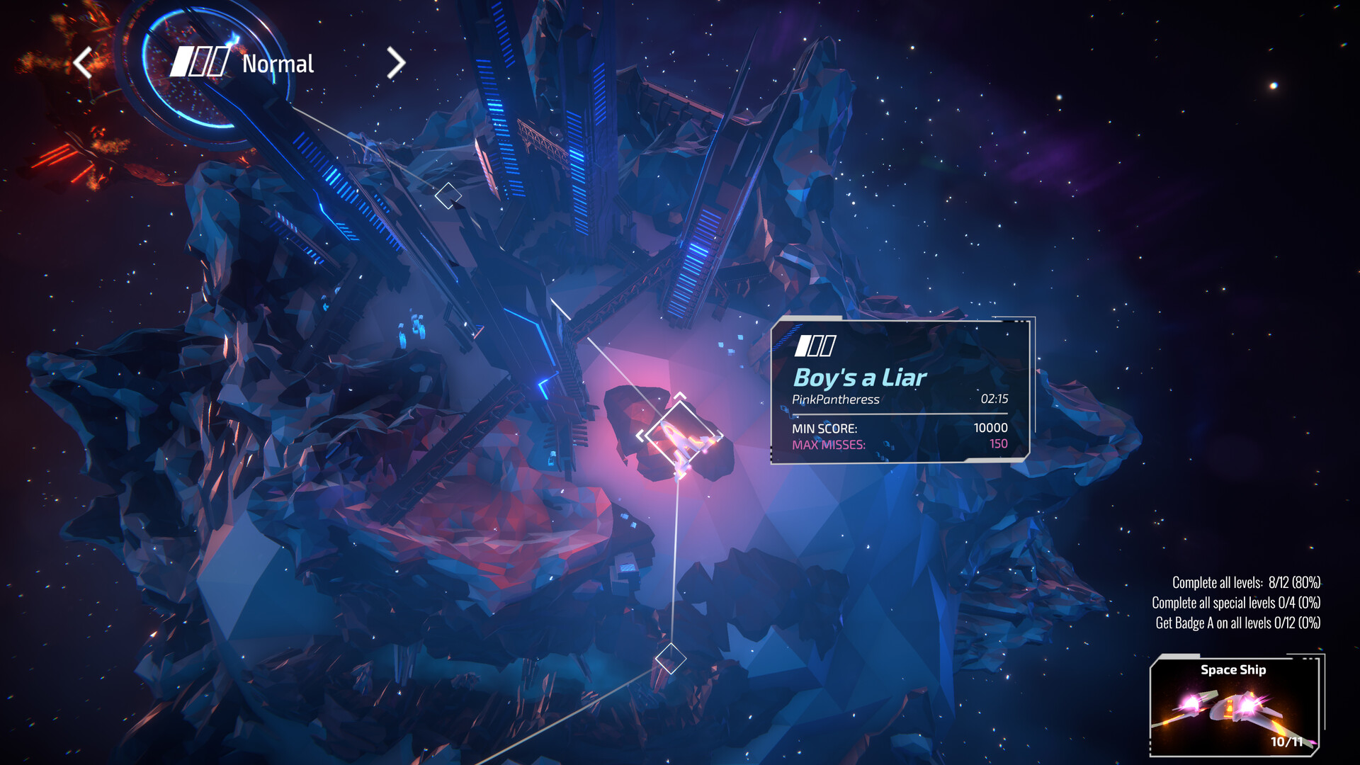Скриншот: Invector: Rhythm Galaxy
