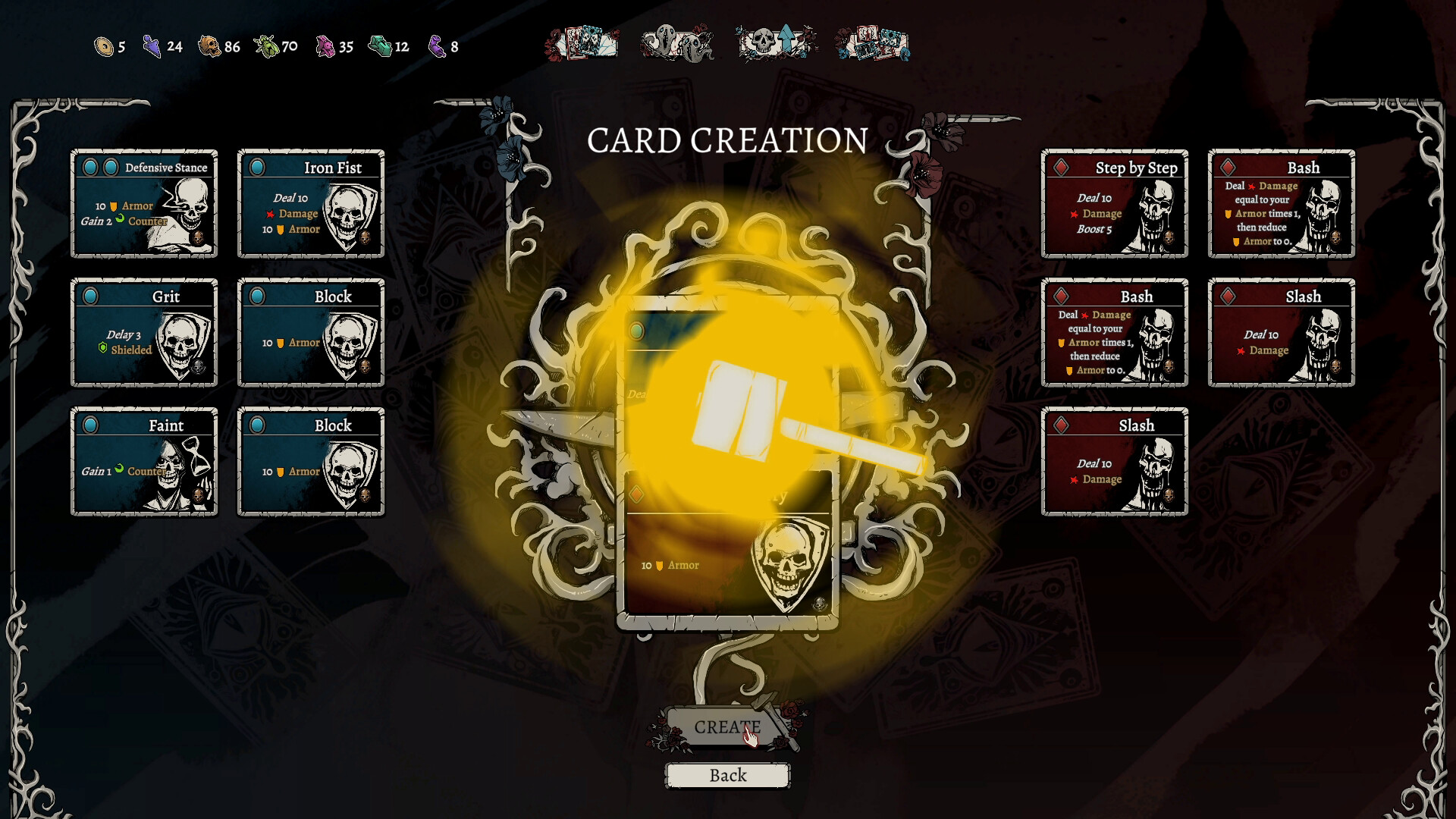 Скриншот: Nadir: A Grimdark Deckbuilder