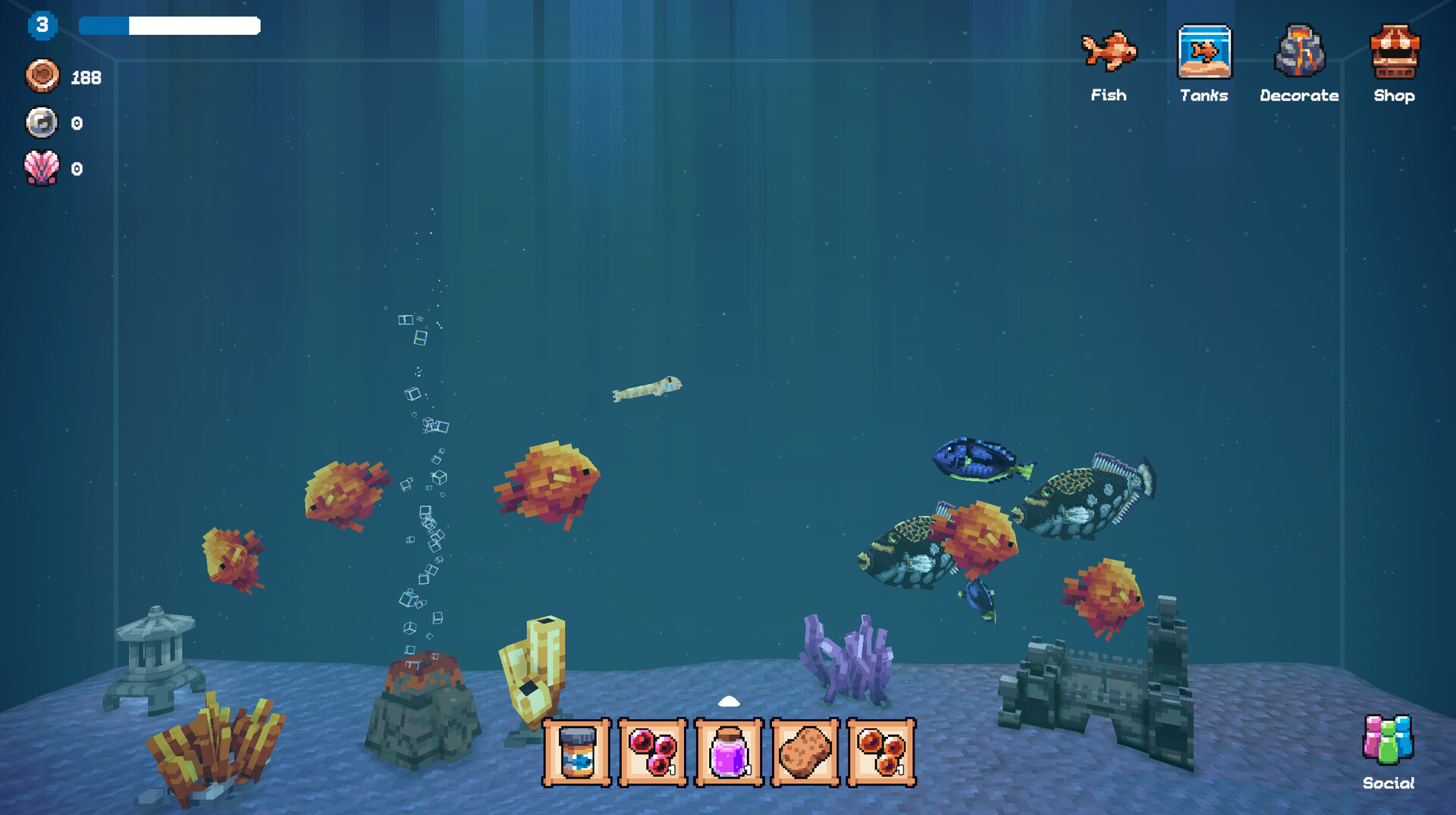 Скриншот: Tiny Aquarium: Social Fishkeeping