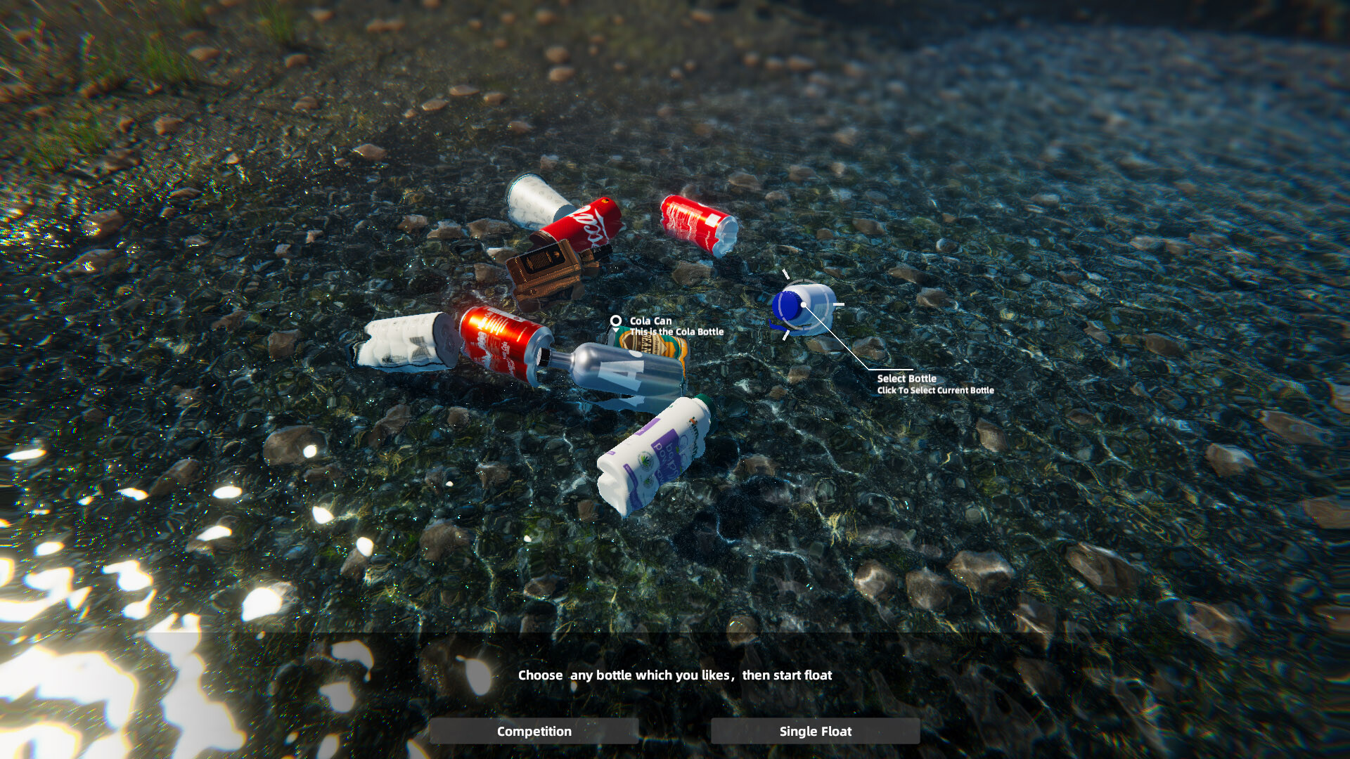 Скриншот: Bottle Can Float