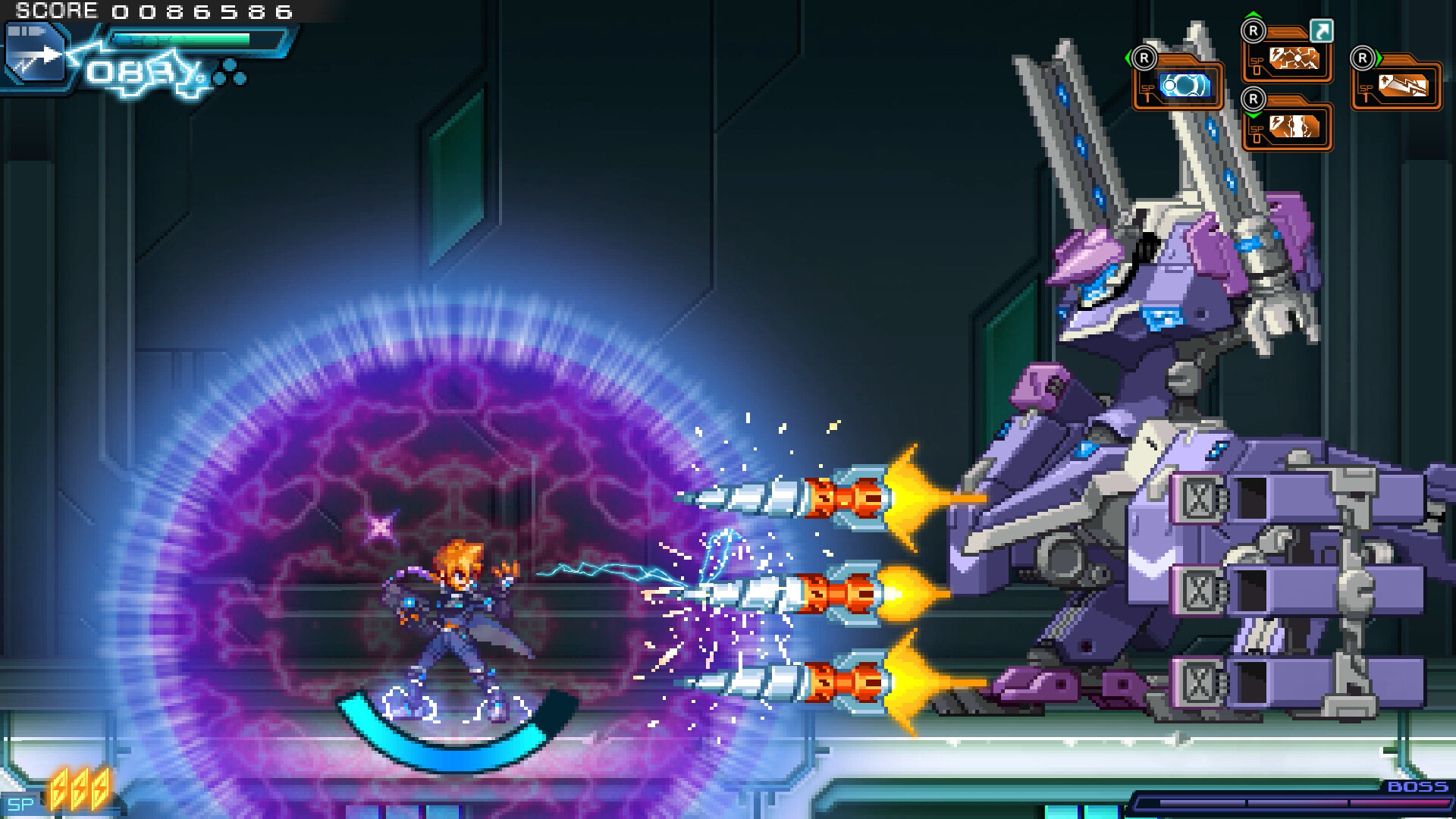 Скриншот: Azure Striker Gunvolt Trilogy Enhanced